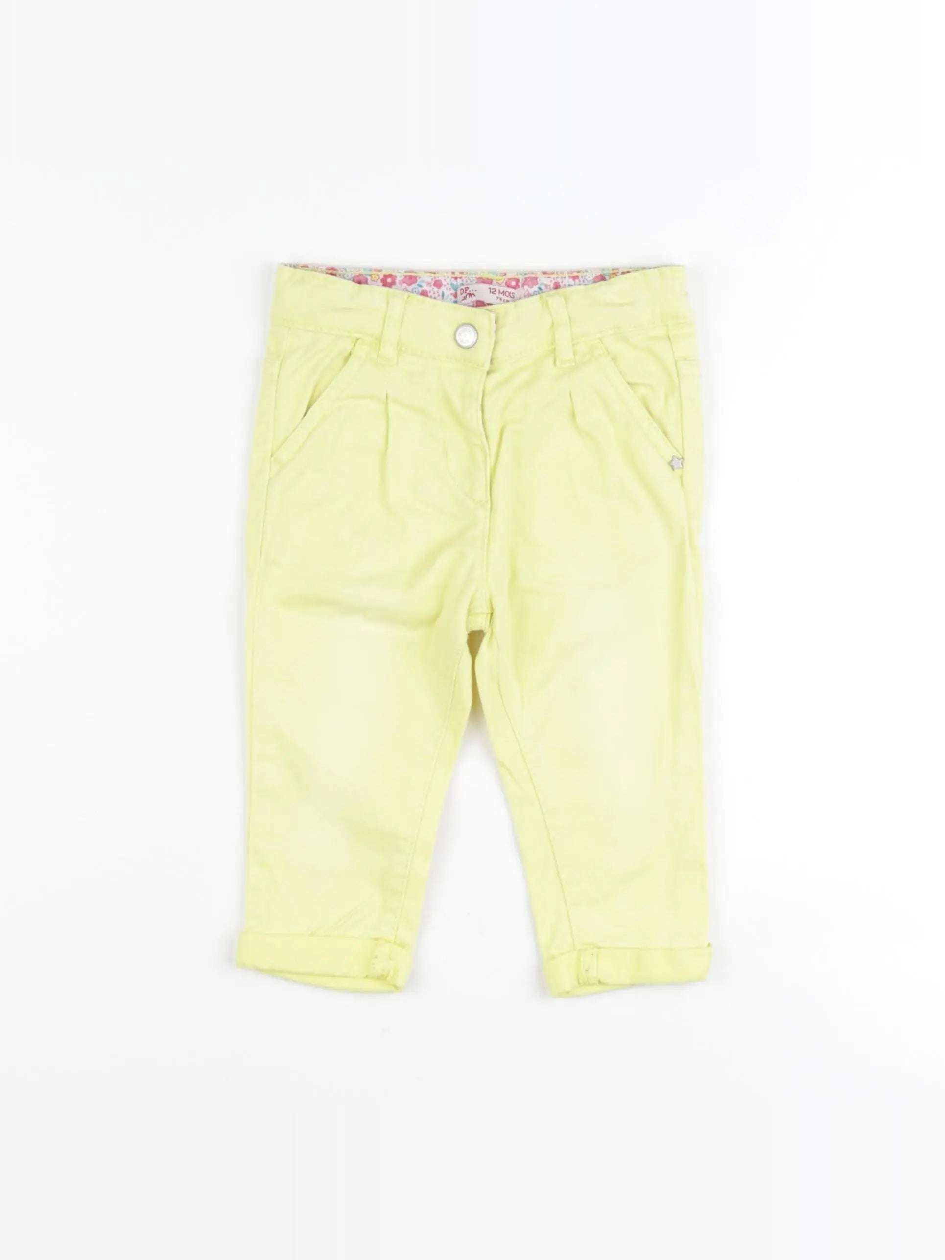 DPAM - pantalon jaune - 12 mois