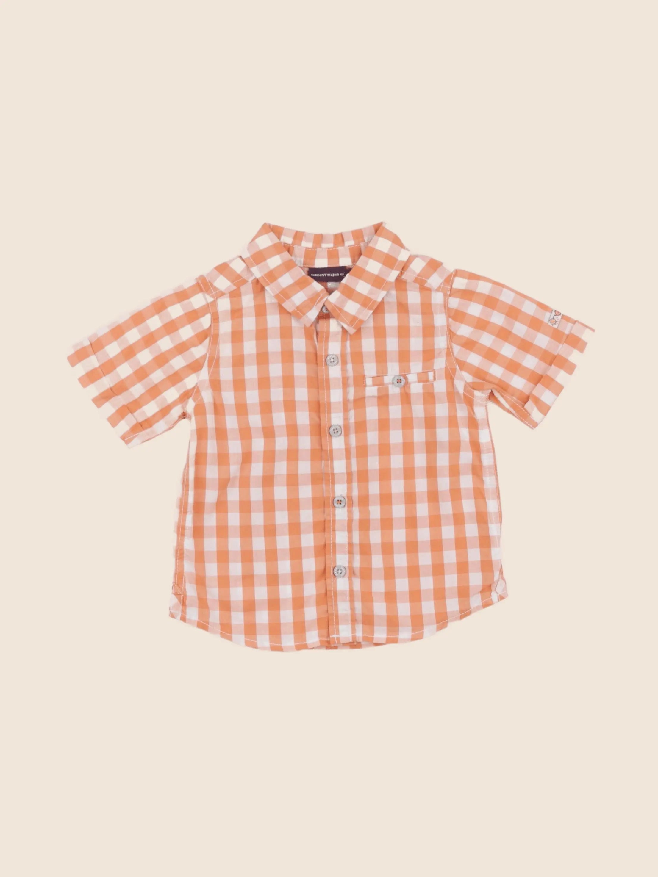 Sergent Major - chemise orange - 18 mois