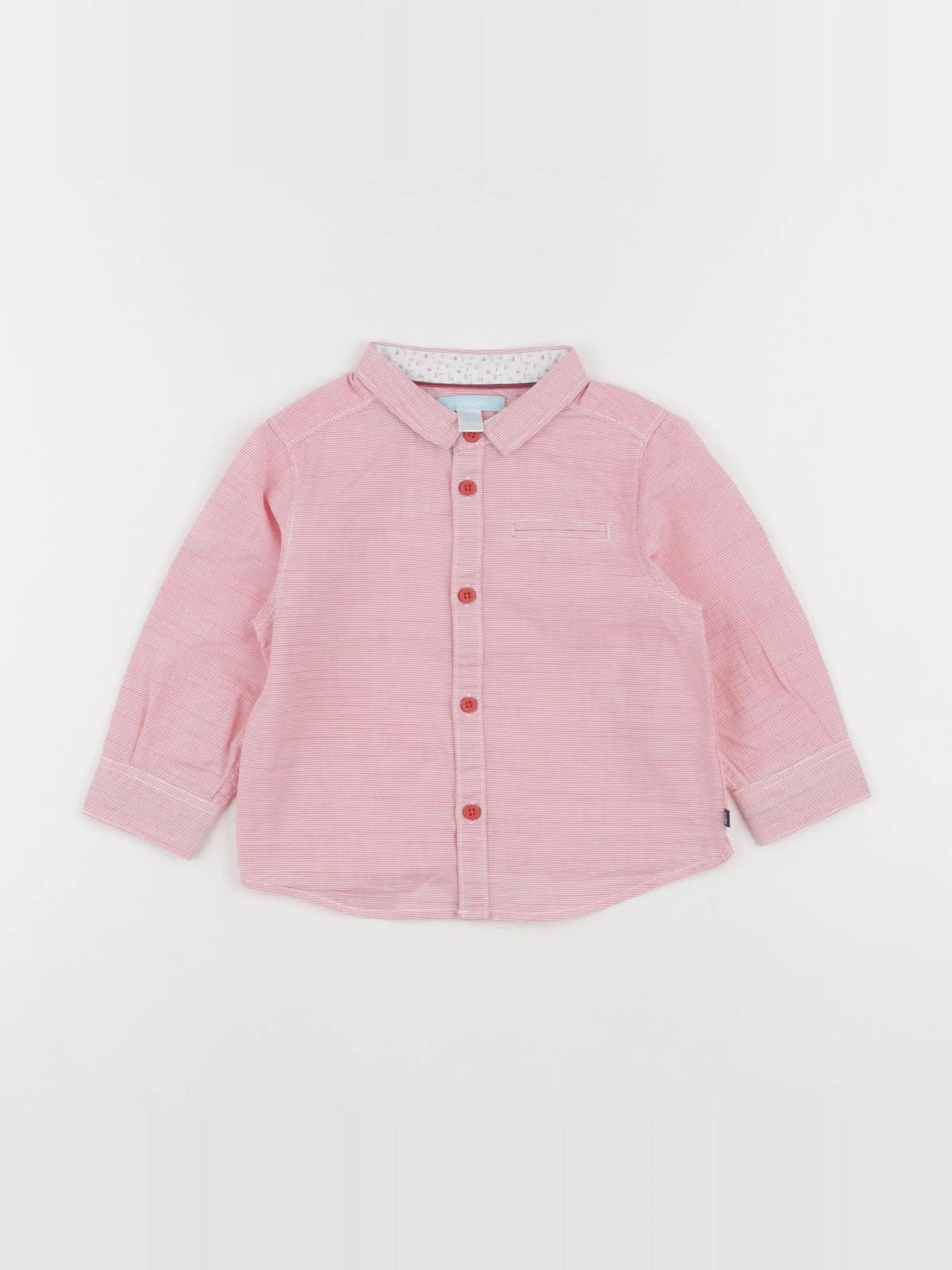 Obaïbi - chemise rouge - 18 mois