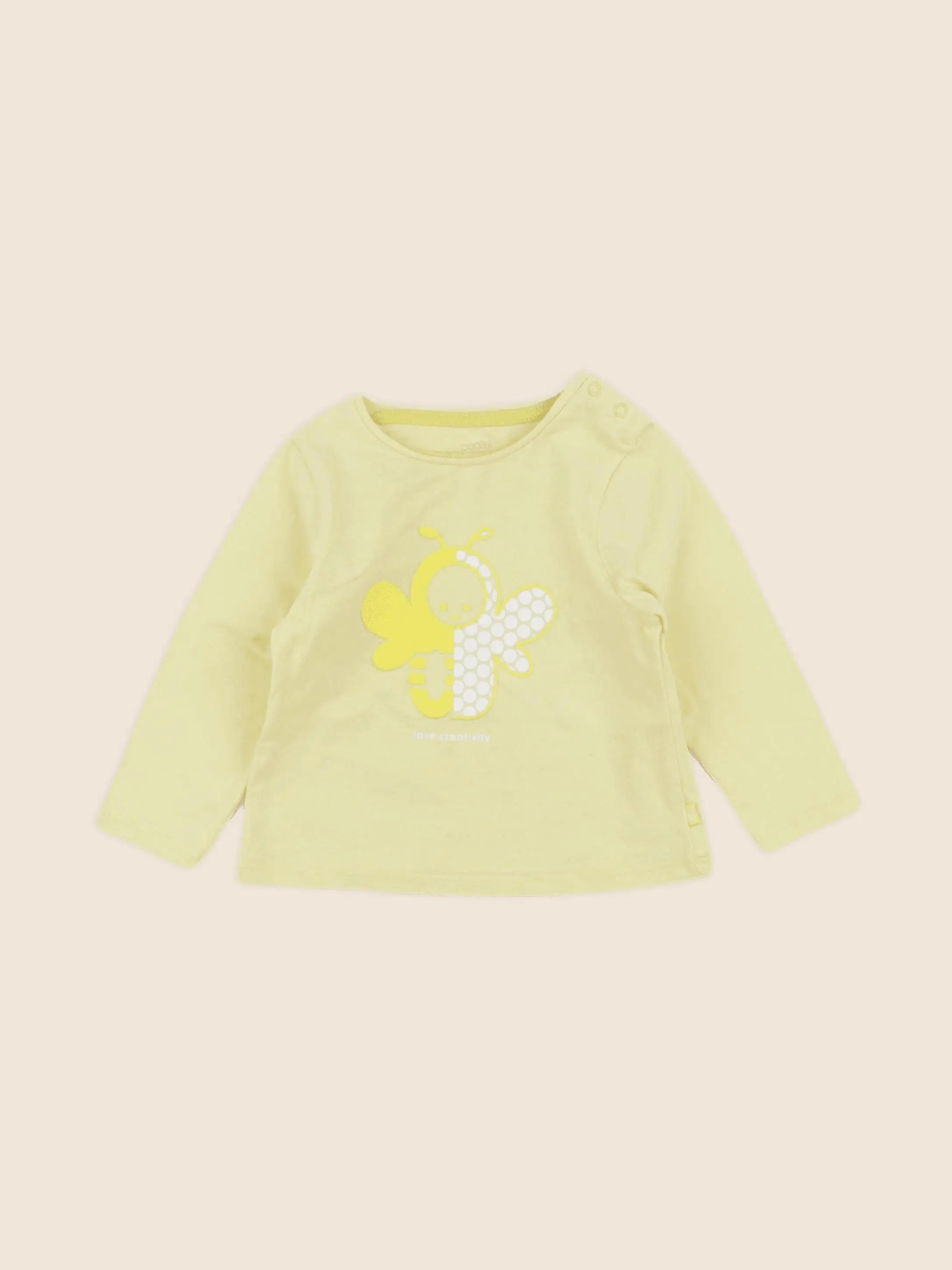 Obaïbi - tee-shirt jaune - 12 mois