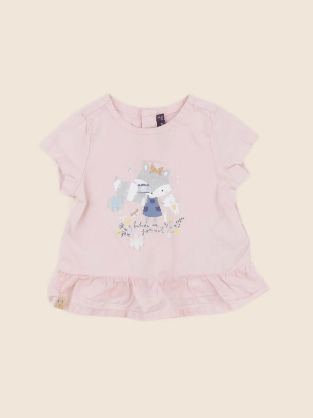 Sergent Major - tee-shirt rose - 9 mois