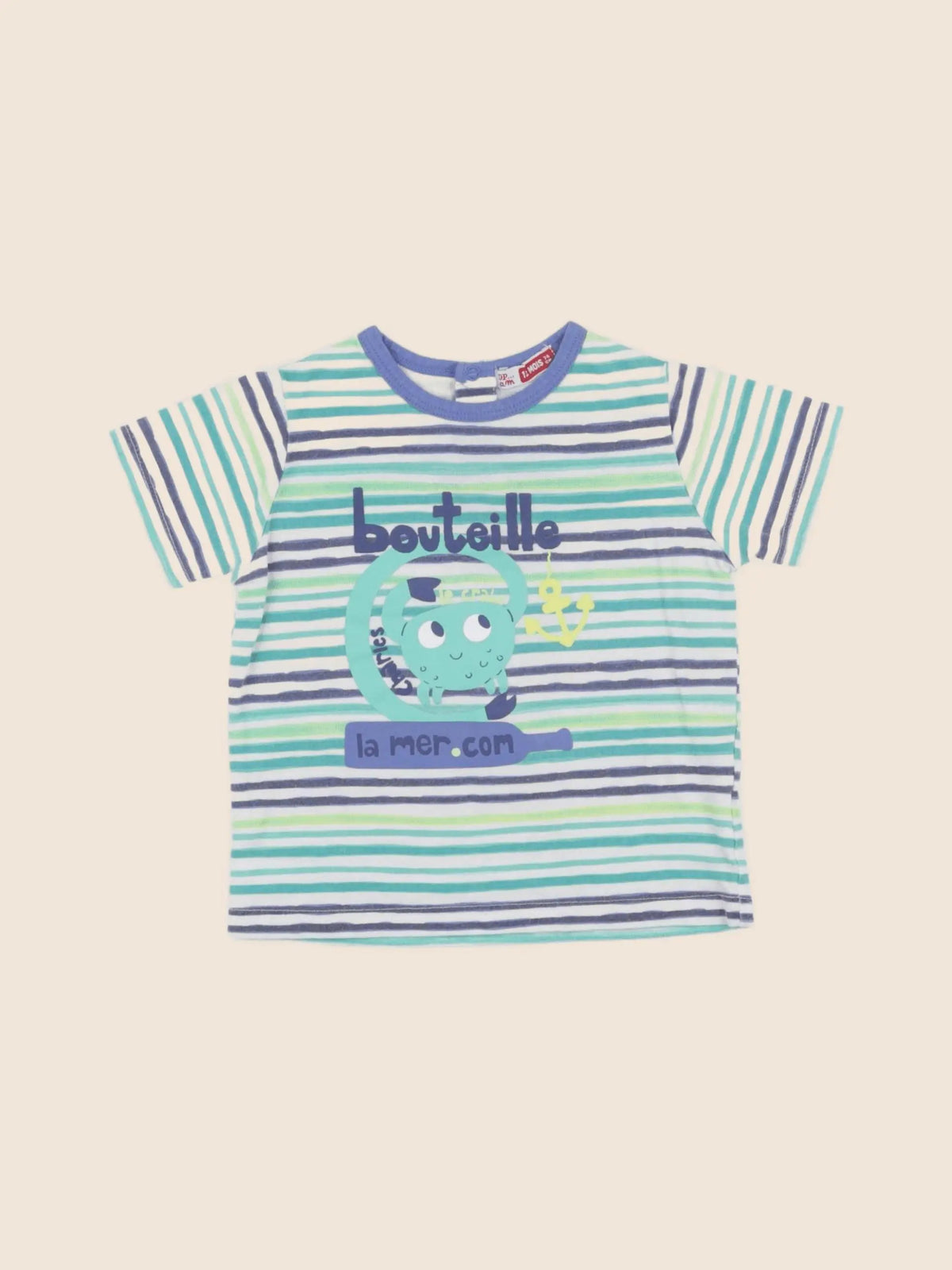 DPAM - tee-shirt bleu - 12 mois