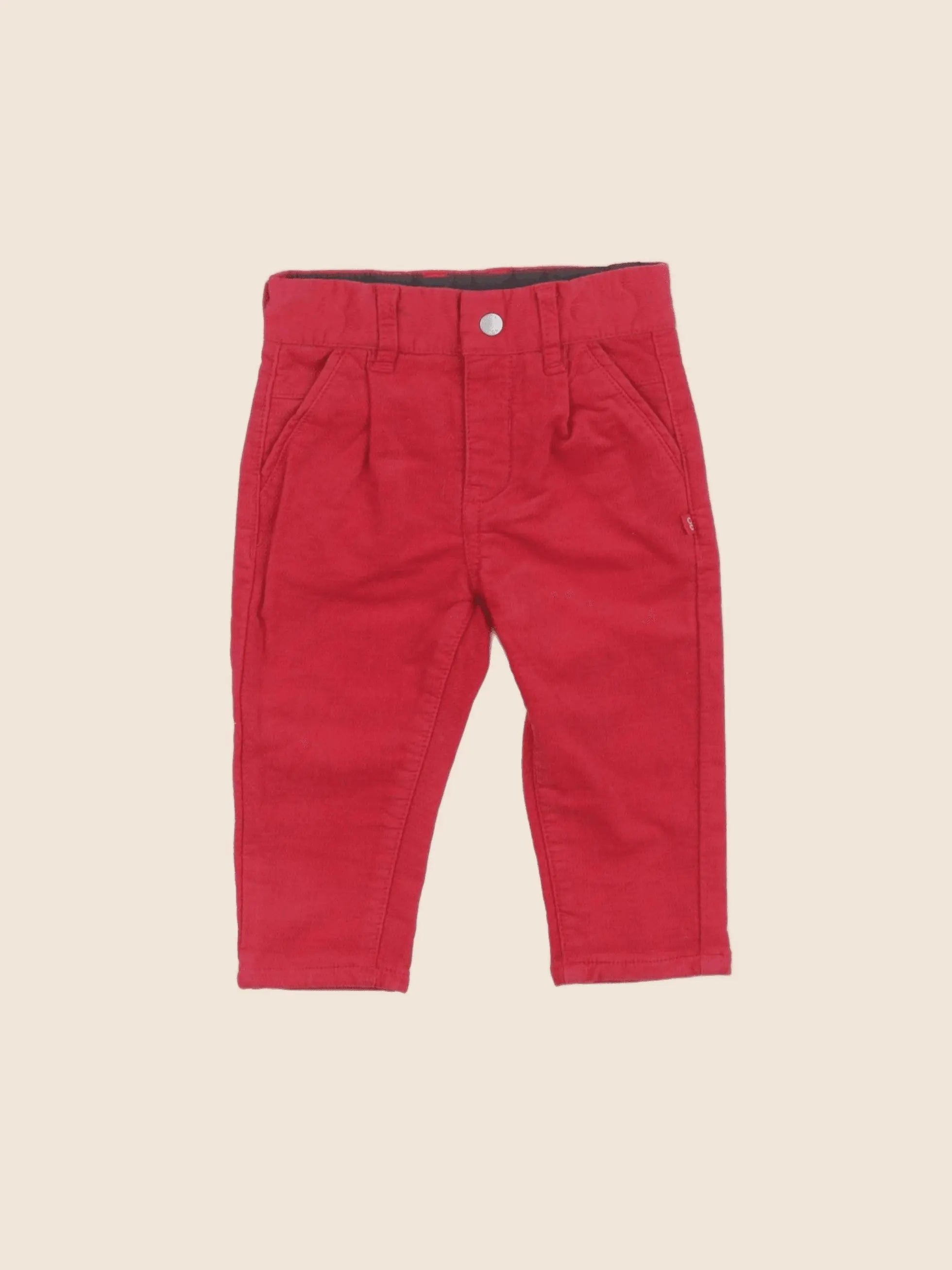 Obaïbi - pantalon rouge - 6 mois