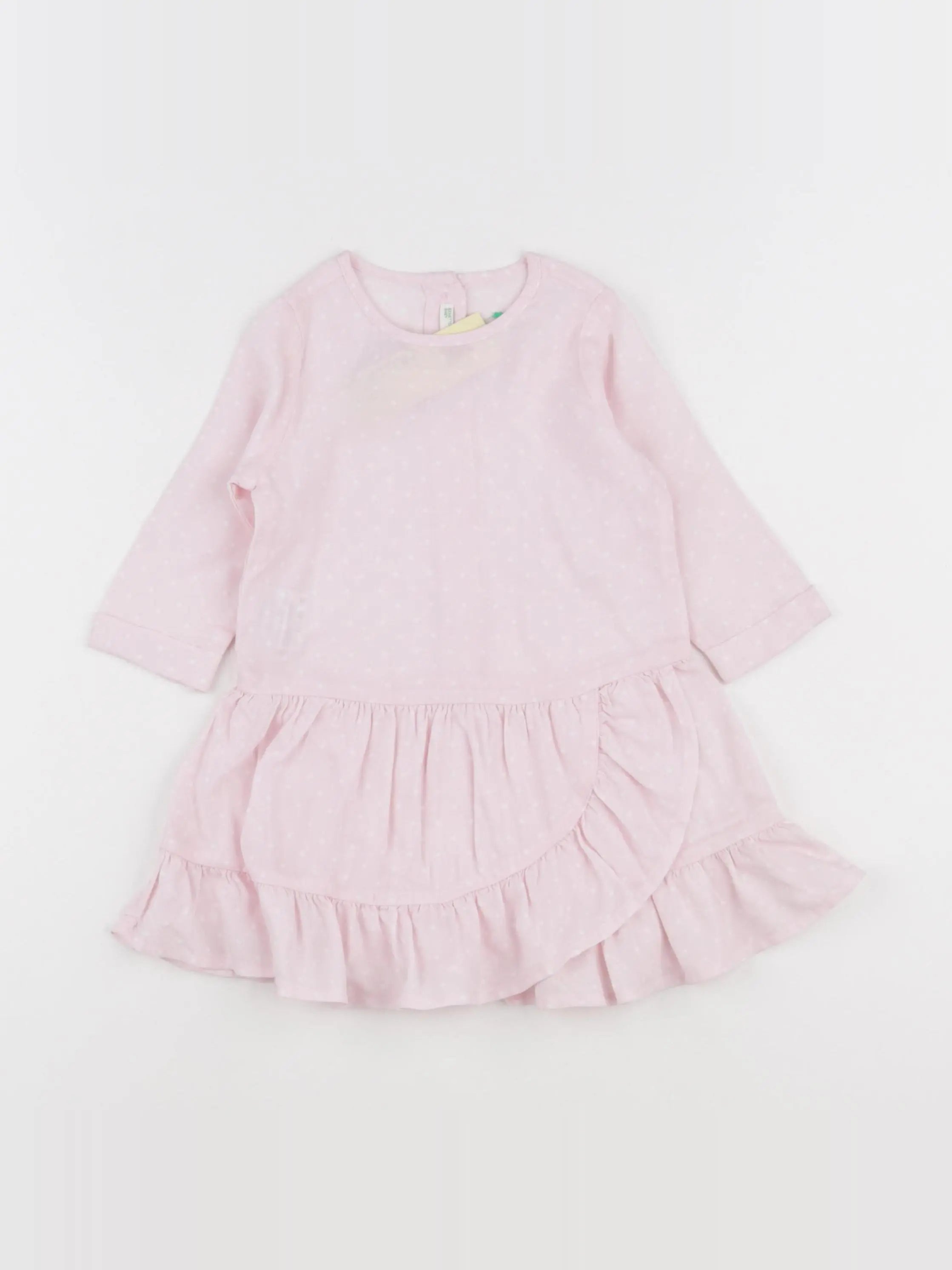 Benetton - robe rose - 6/9 mois