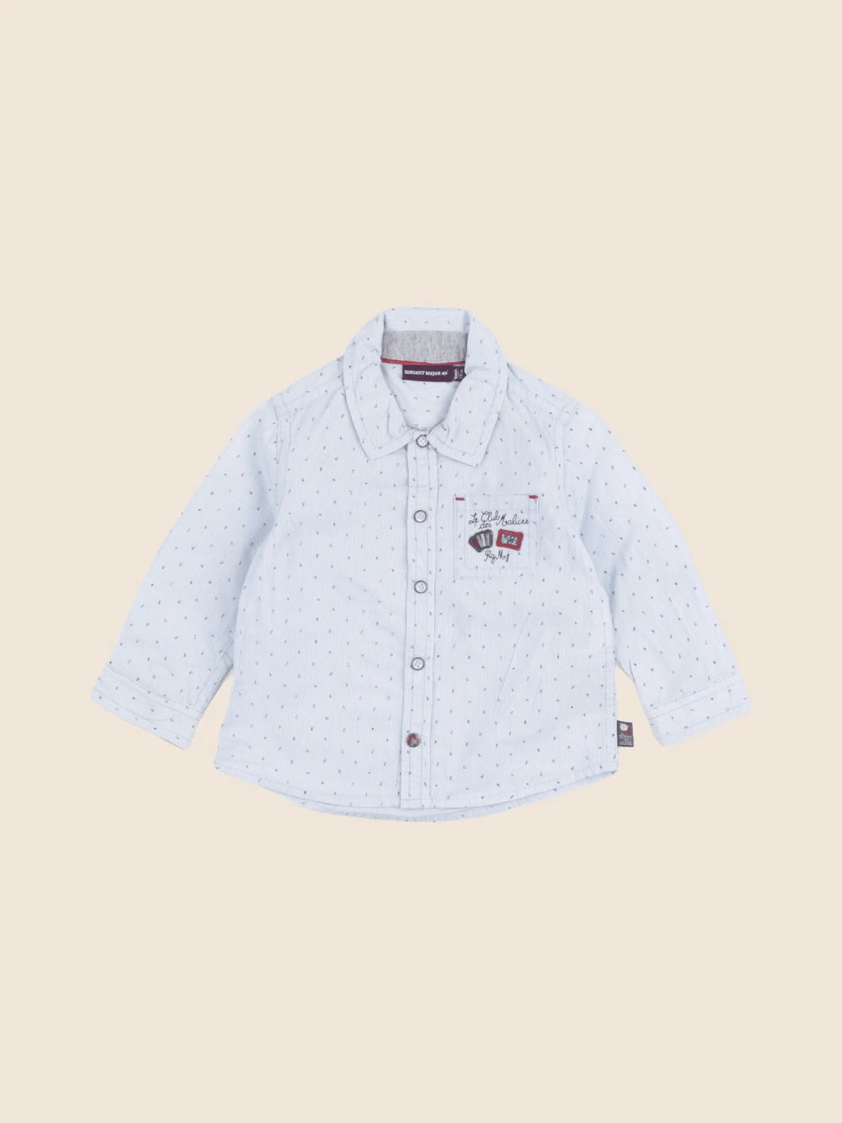 Sergent Major - chemise bleu - 6 mois