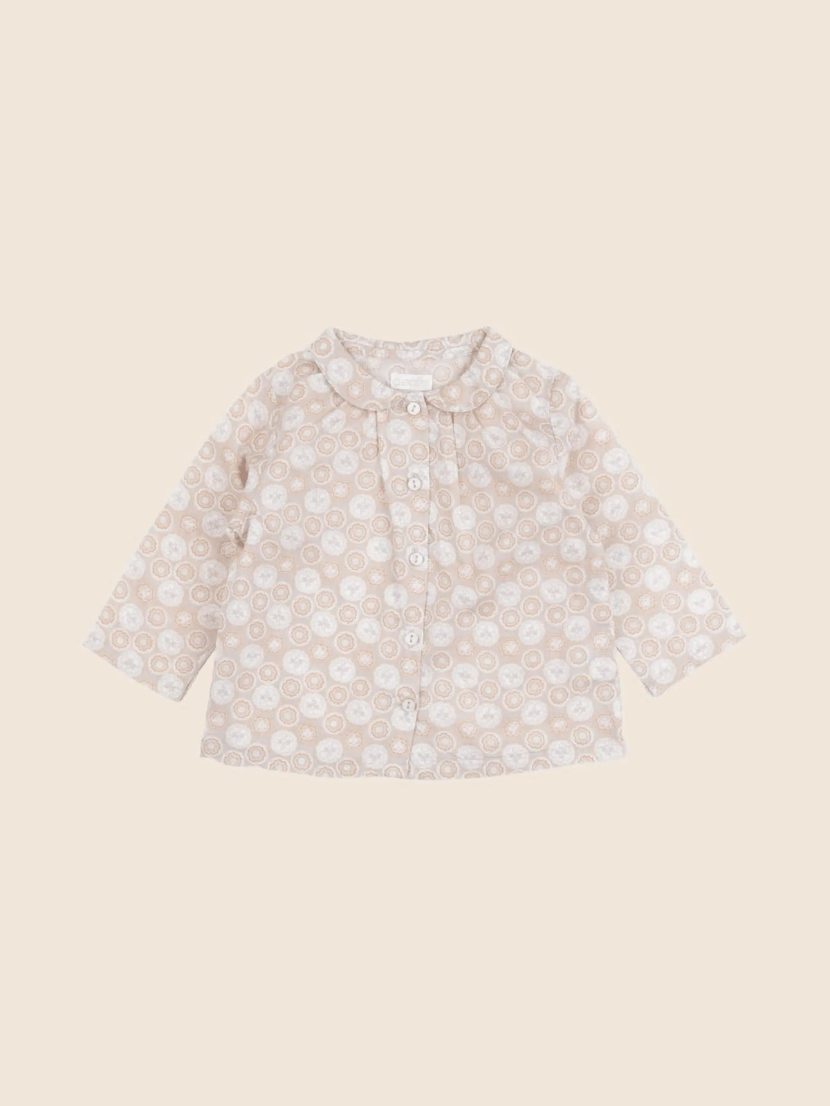 Obaïbi - blouse beige, orange - 6 mois