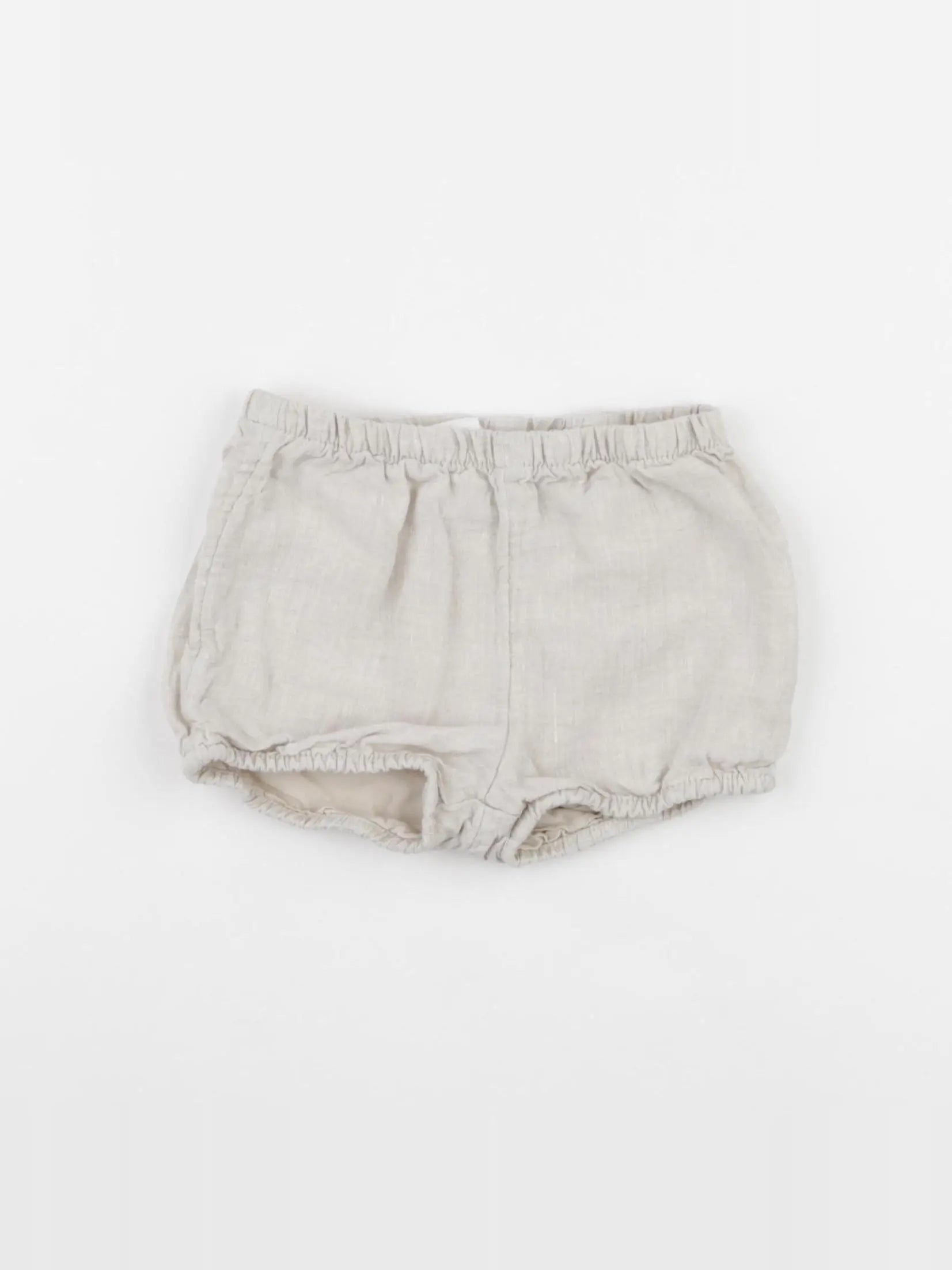 H&M - short beige - 6/9 mois