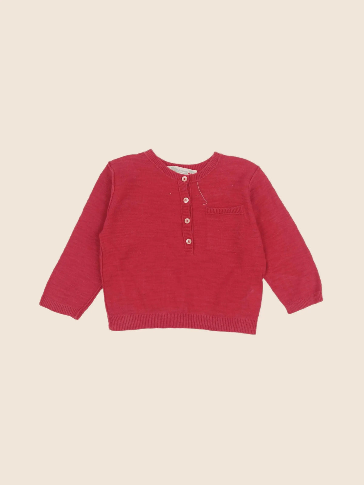 Bonpoint - pull rouge - 6 mois