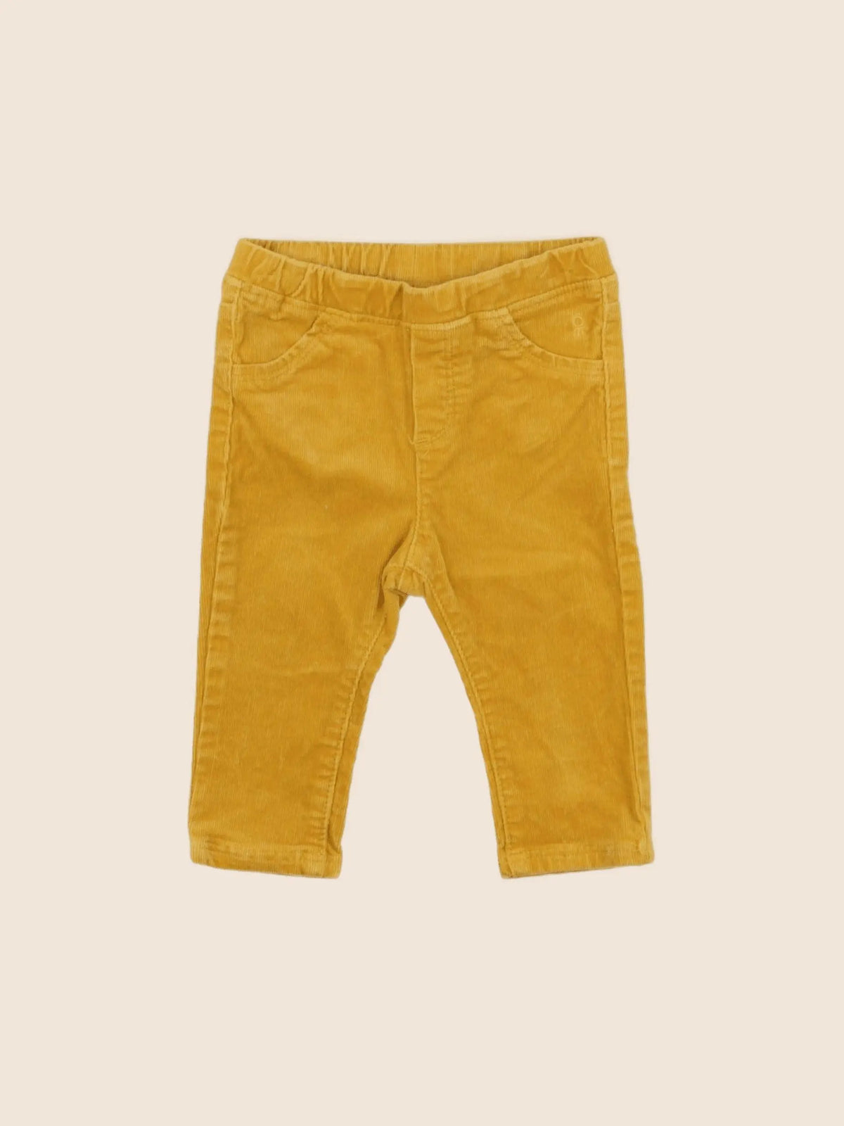 Obaïbi - jegging doublé jaune - 6 mois