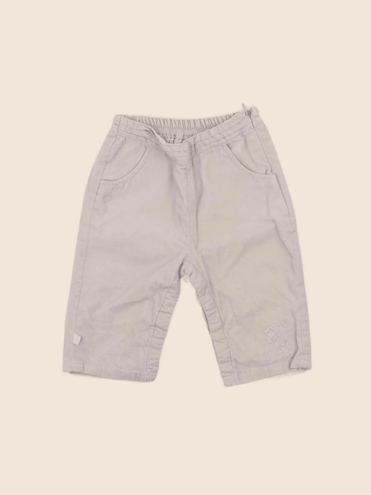 Obaïbi - pantalon doublé beige - 6 mois