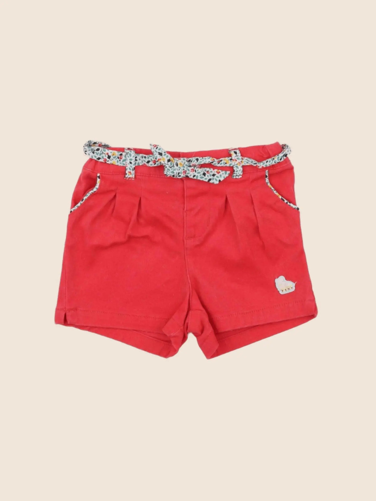 Sergent Major - short rouge - 6 mois