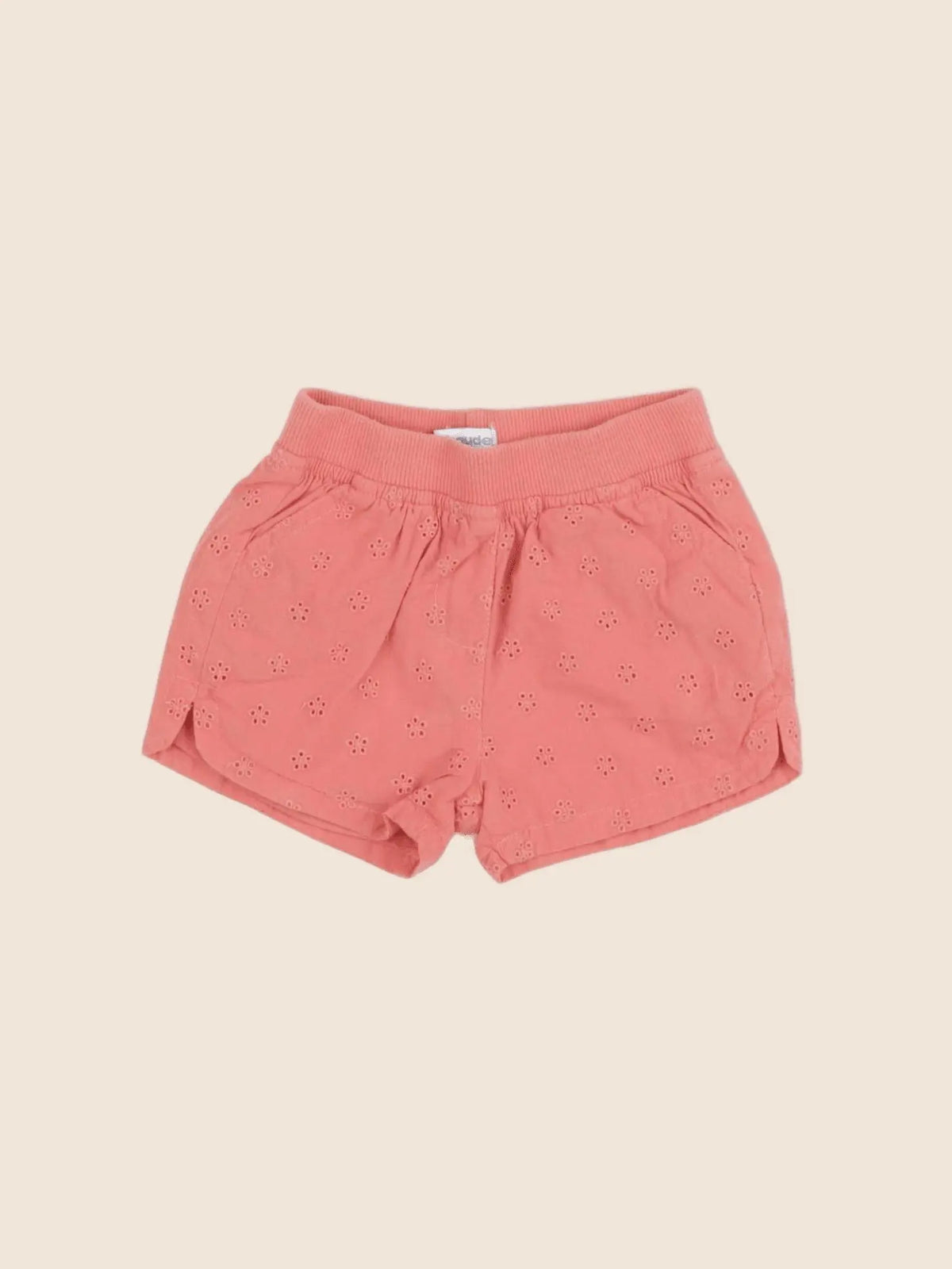 Vertbaudet - short orange - 6 mois