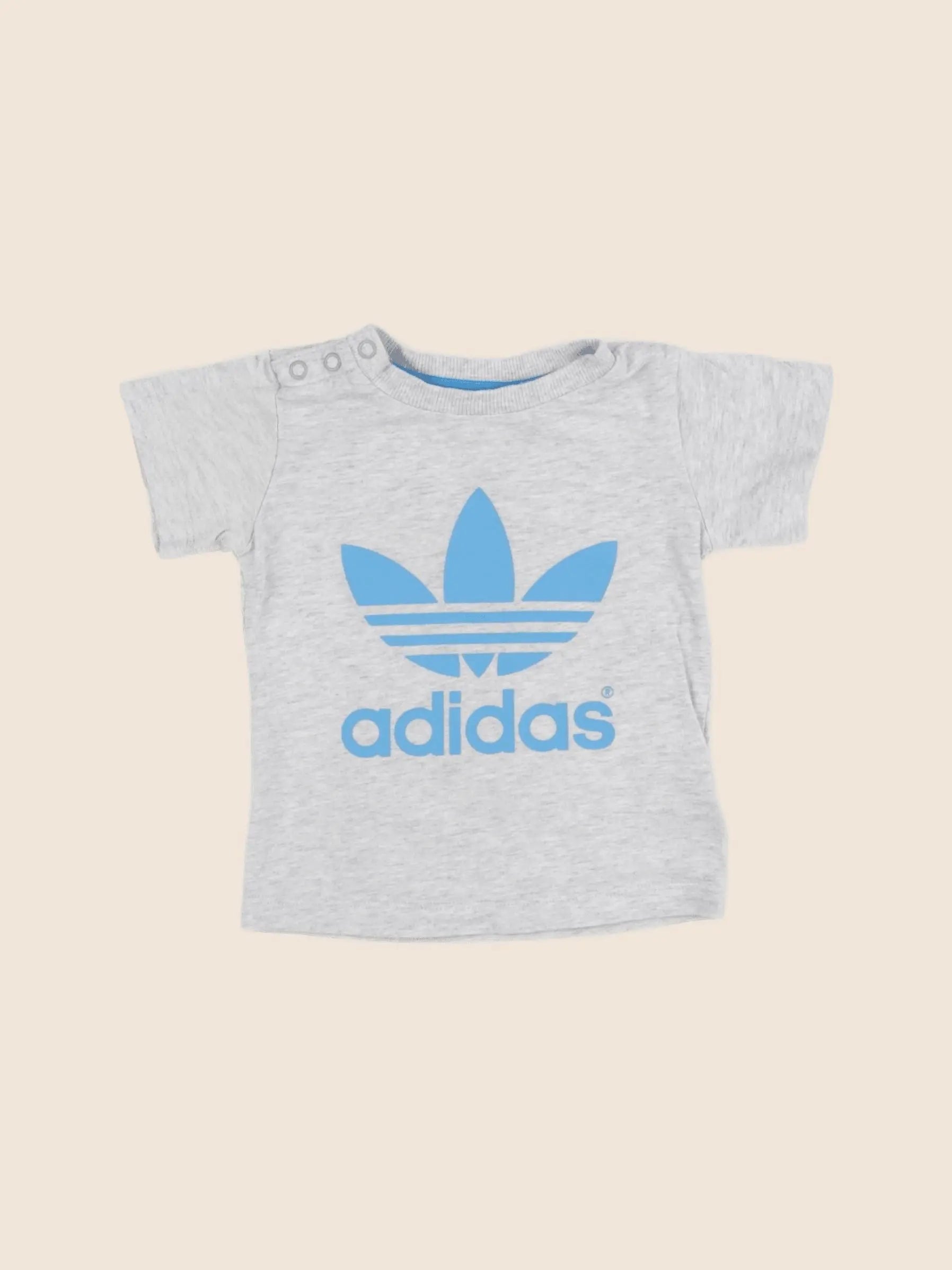Adidas - tee-shirt gris - 6/9 mois