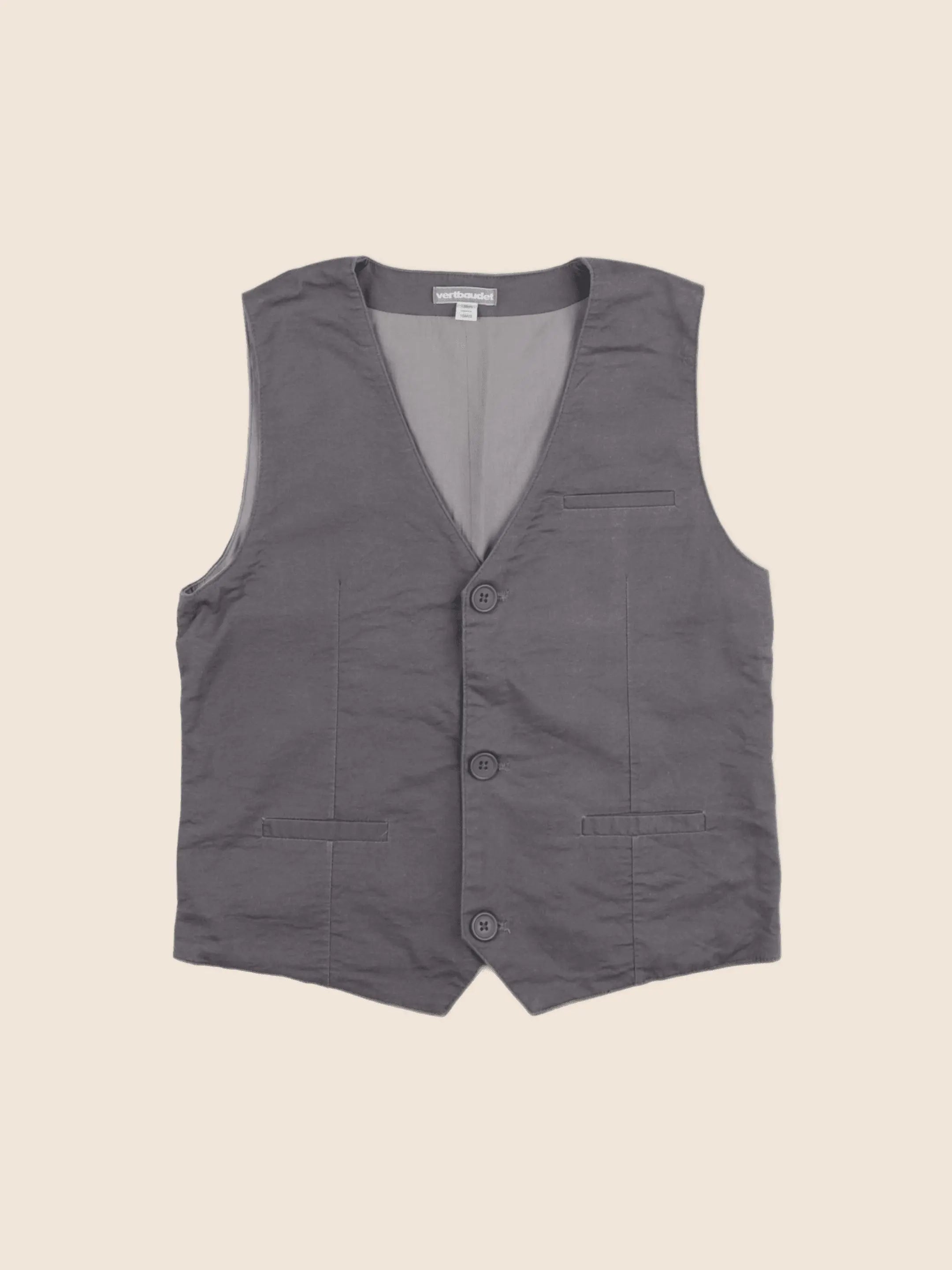 Vertbaudet - gilet gris - 10 ans