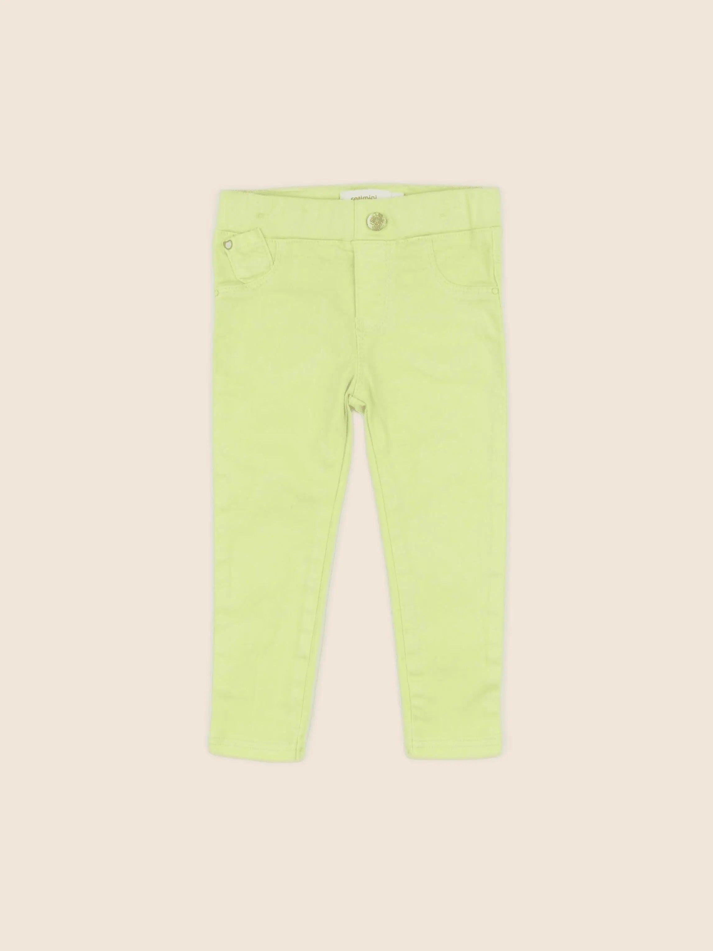 Catimini - jegging jaune fluo - 2 ans