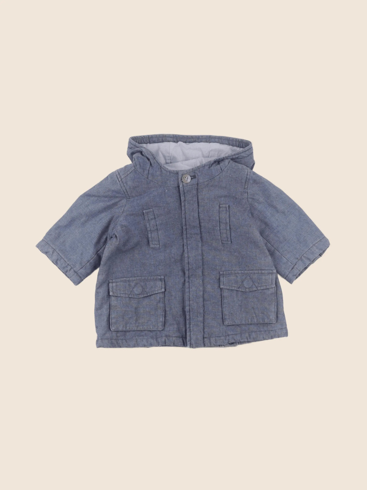 Bonpoint - parka bleu - 6 mois