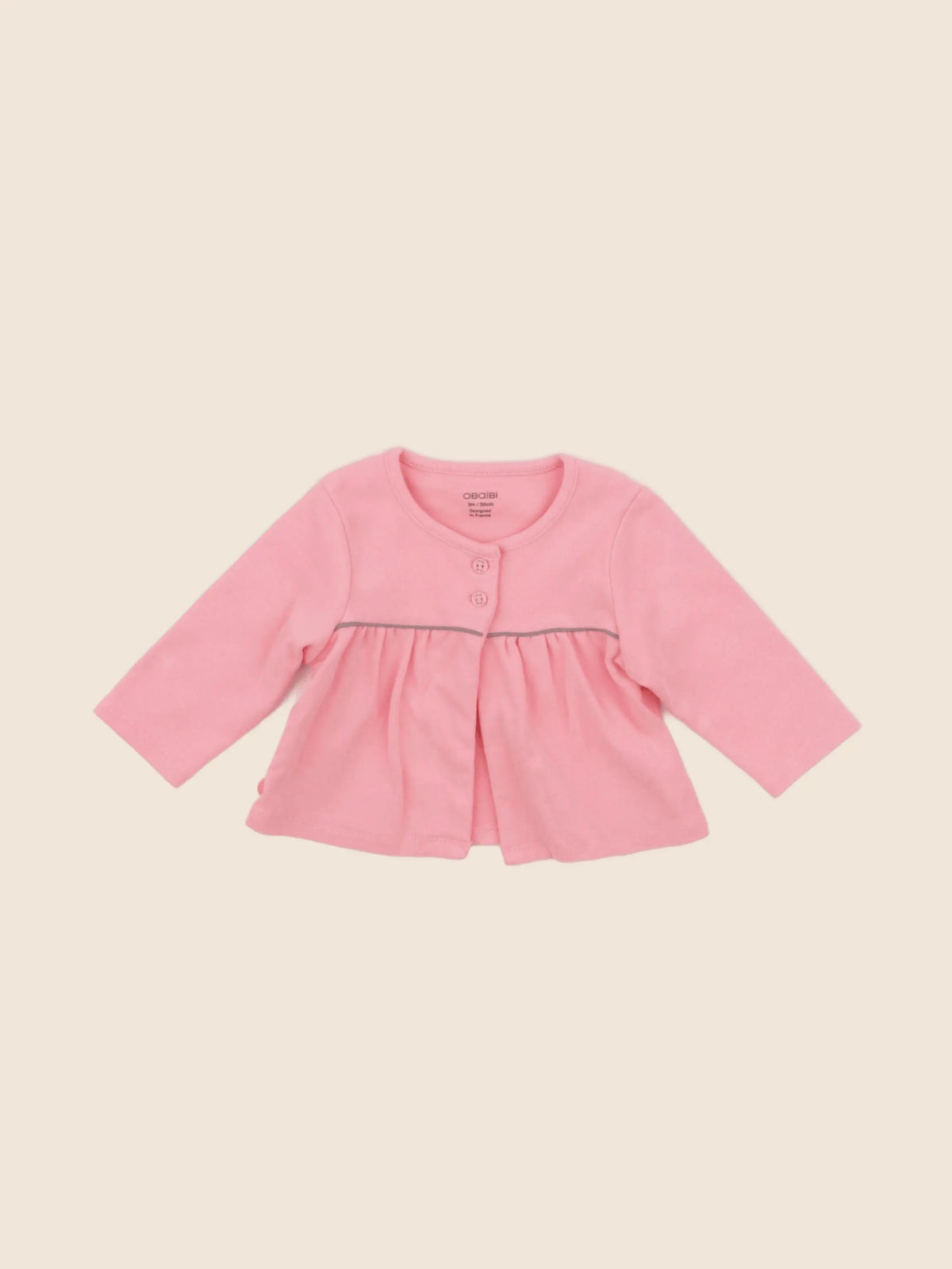 Obaïbi - tee-shirt rose - 3 mois