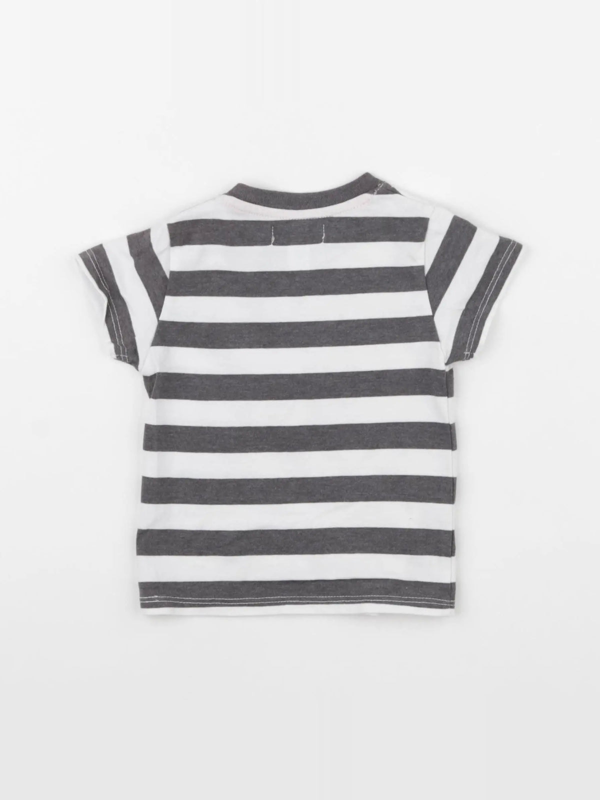 Obaïbi - tee-shirt blanc, gris - 6 mois
