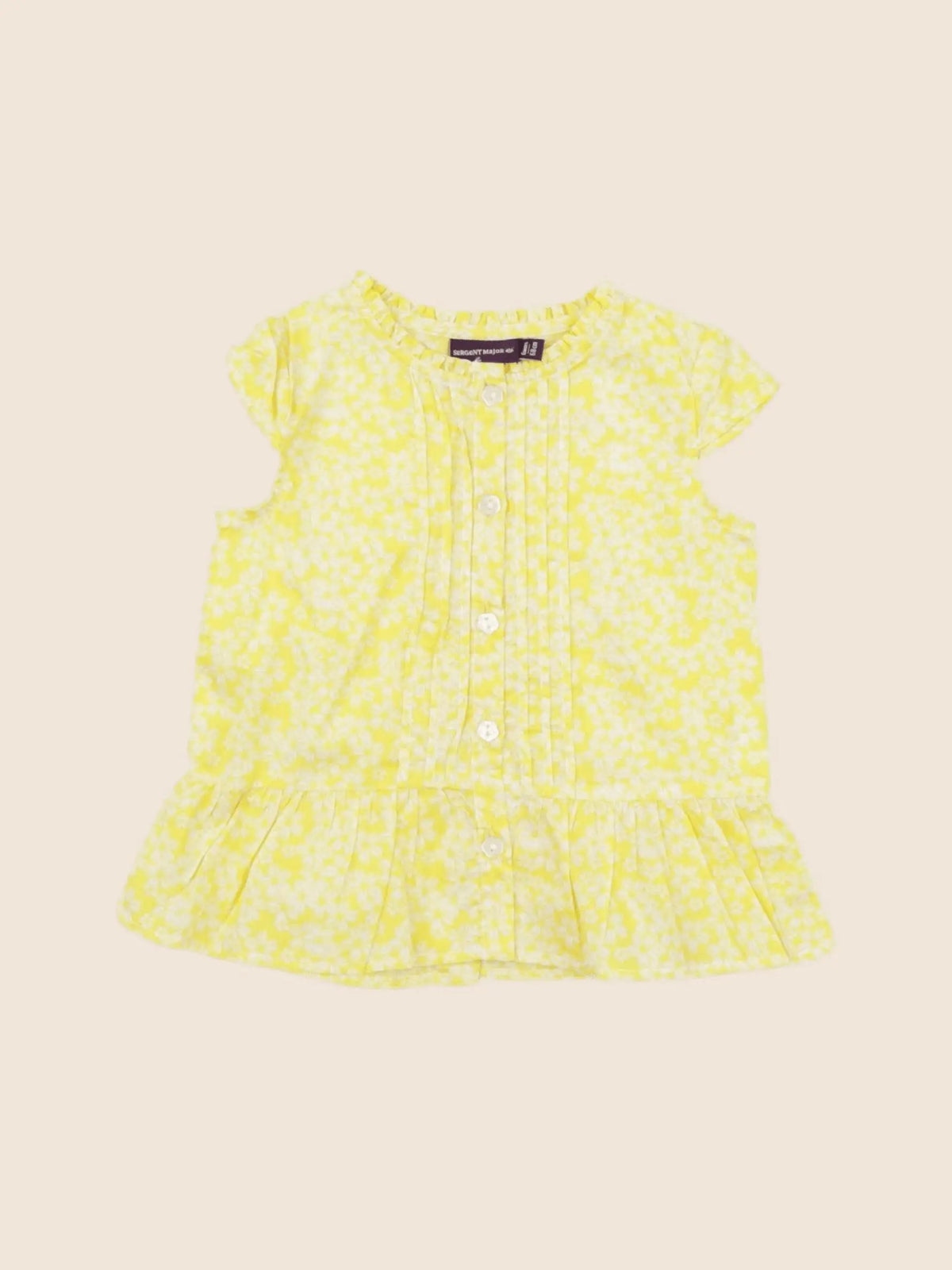 Sergent Major - blouse jaune - 6 mois