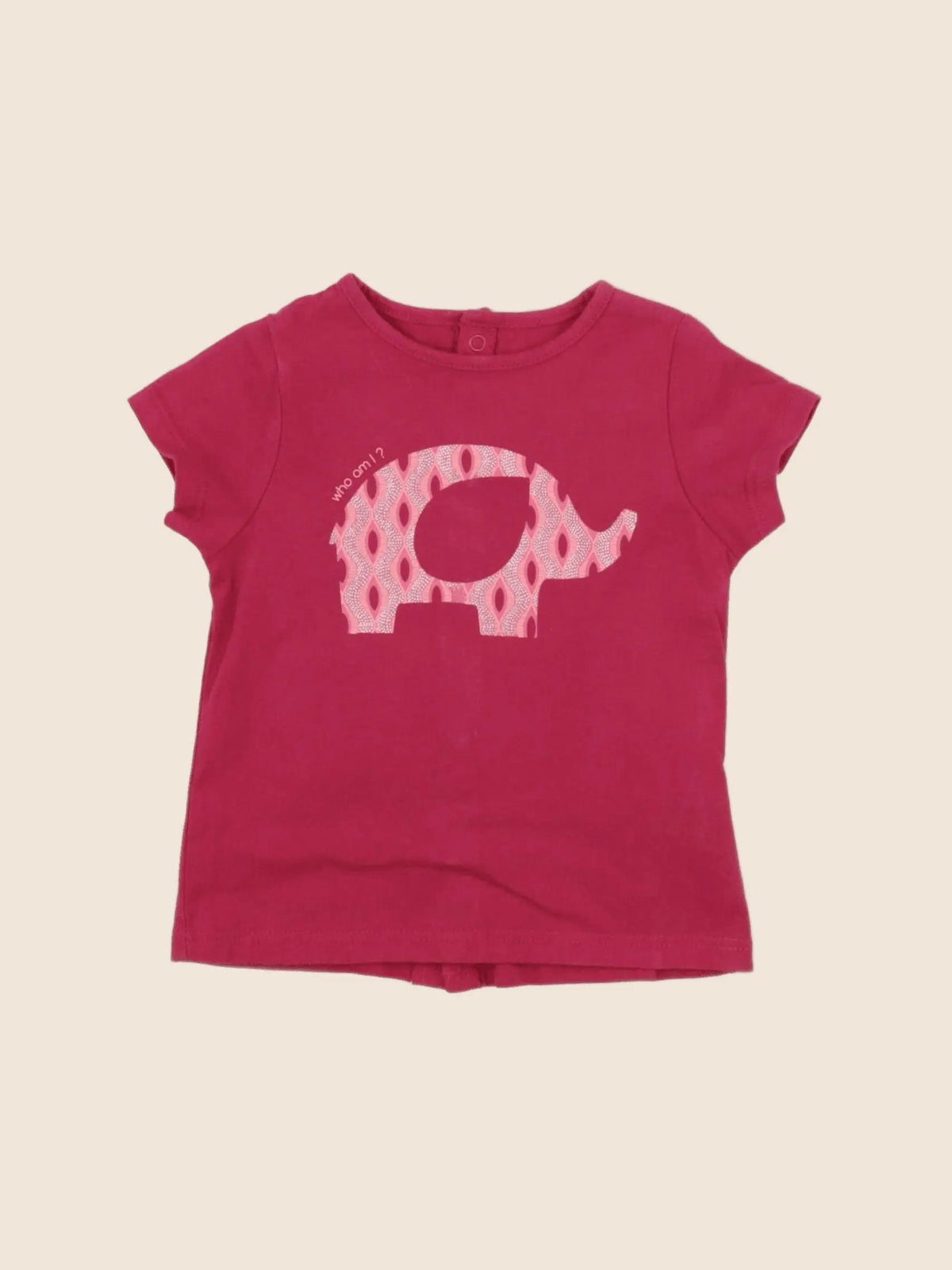 Obaïbi - tee-shirt rose - 6 mois