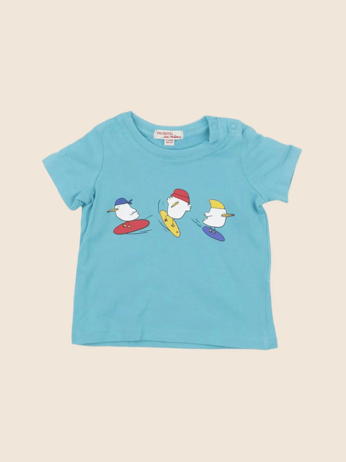 DPAM - tee-shirt bleu - 3 mois