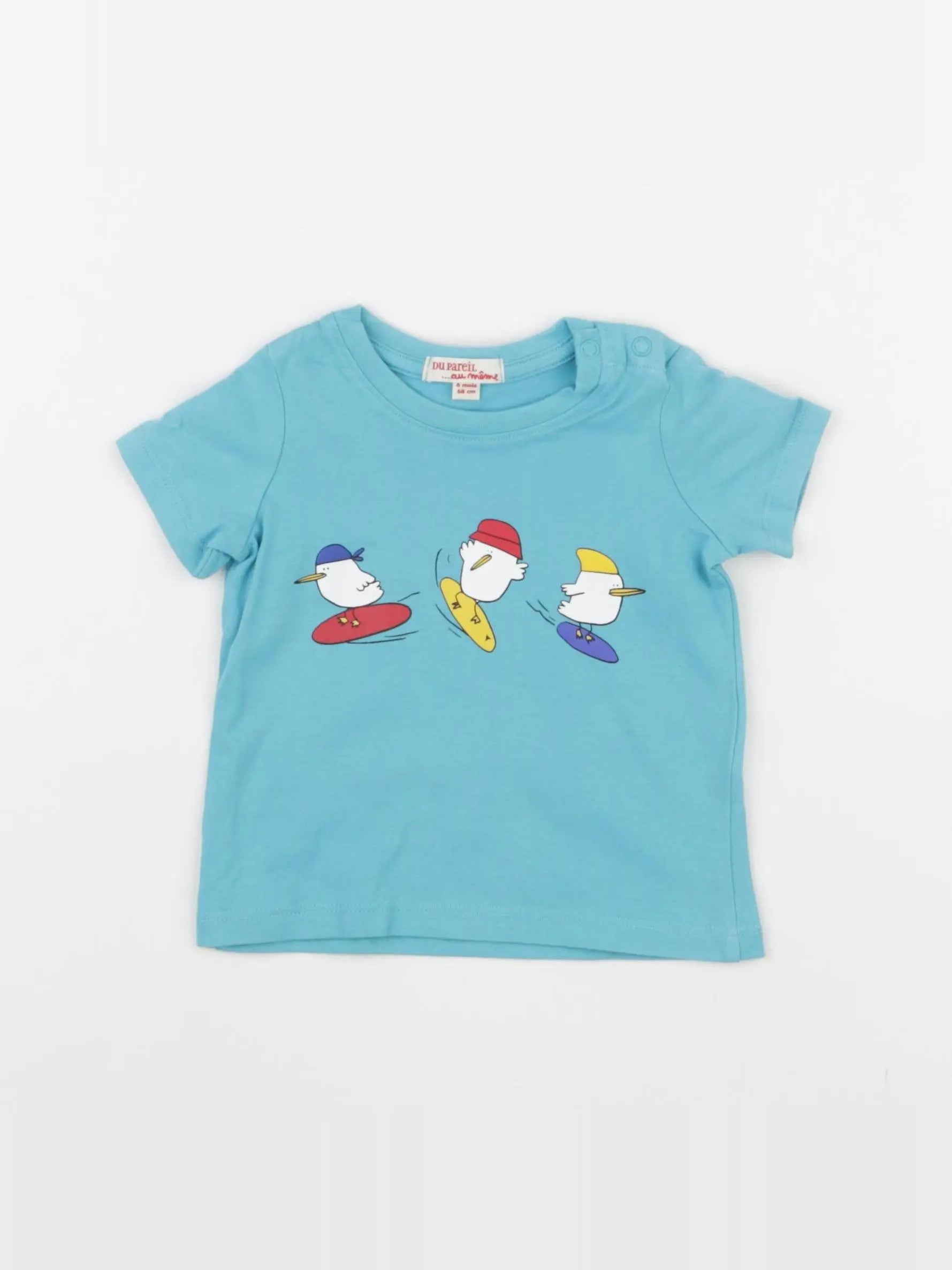 DPAM - tee-shirt bleu - 6 mois