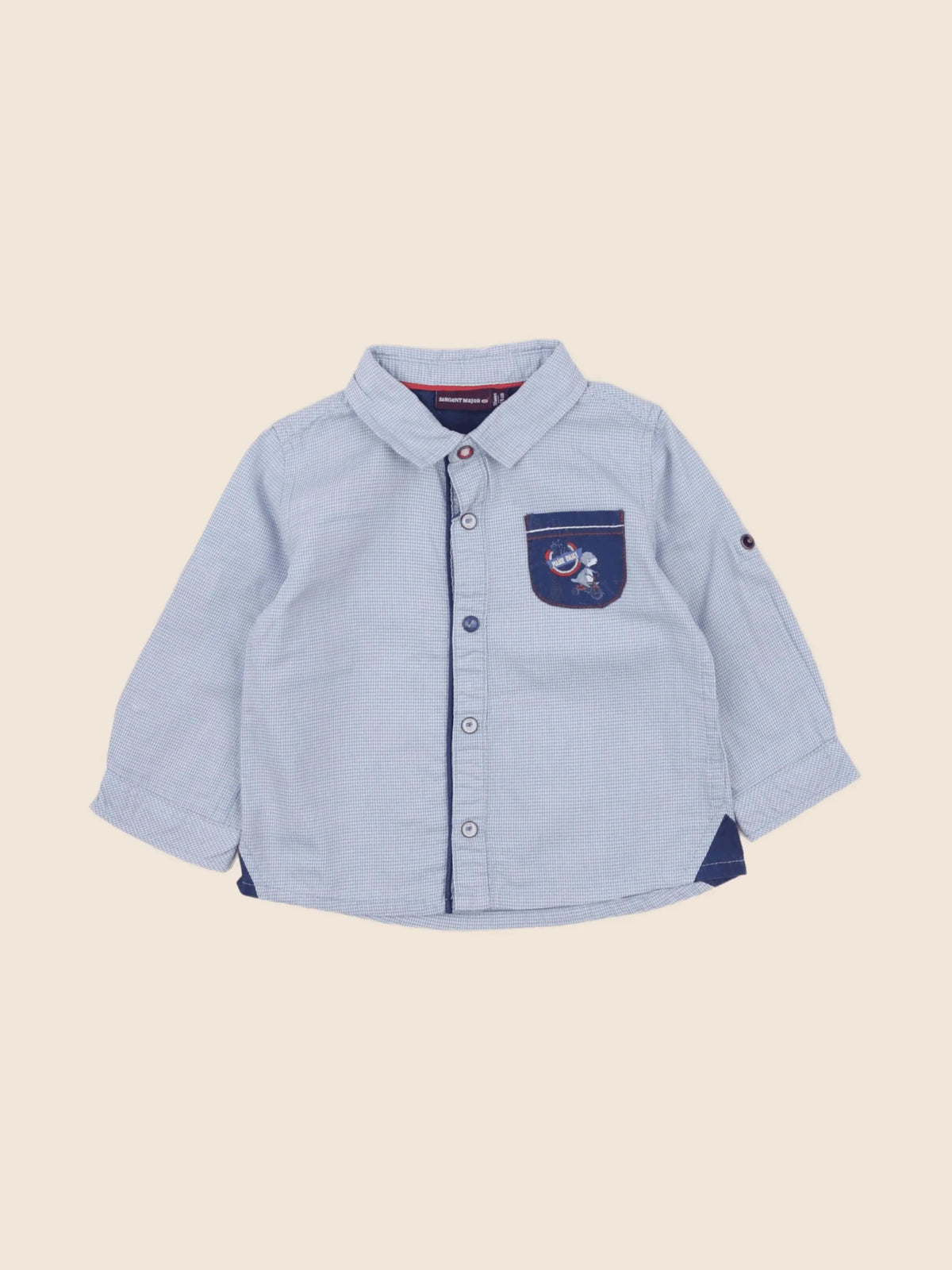 Sergent Major - chemise bleu - 12 mois