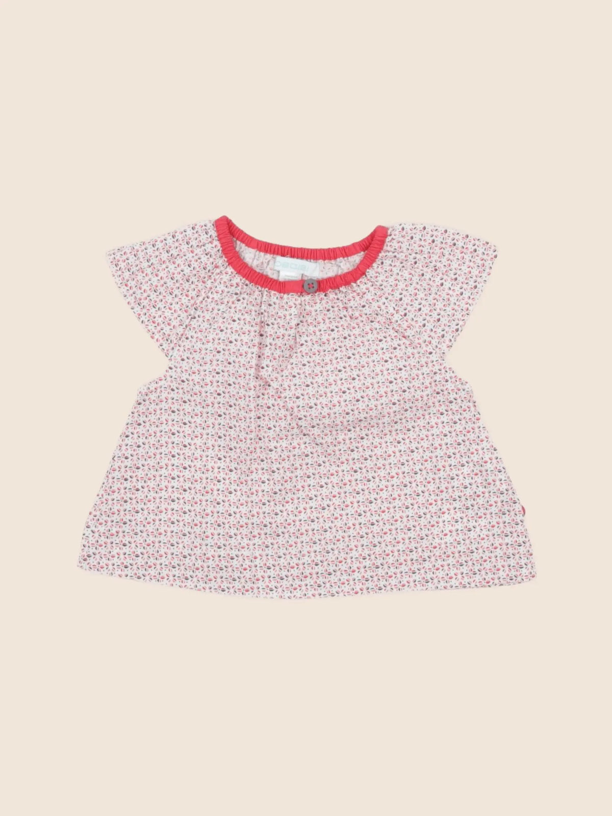 Obaïbi - blouse rouge - 3 mois
