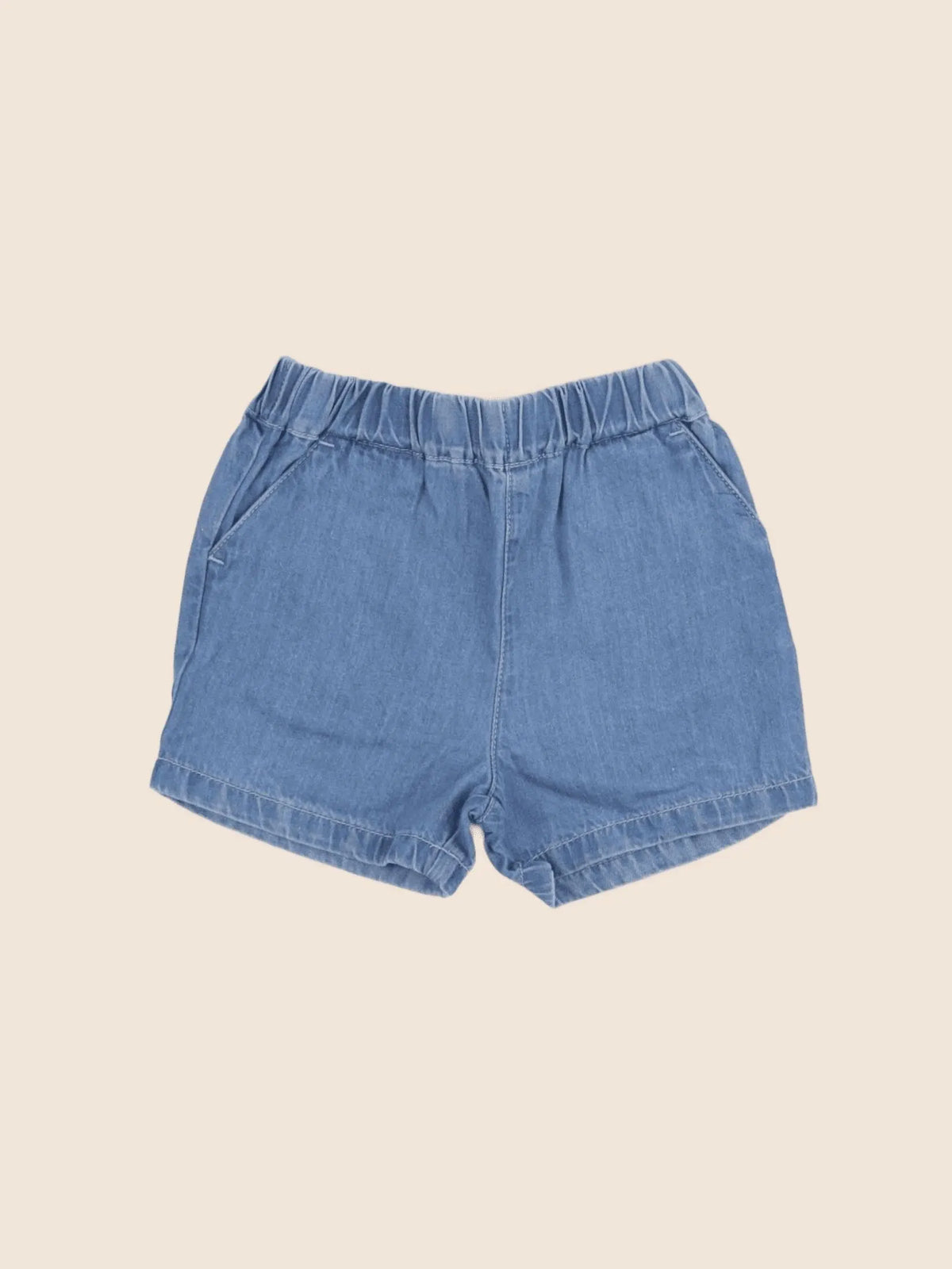 Petit Bateau - short bleu - 6 mois