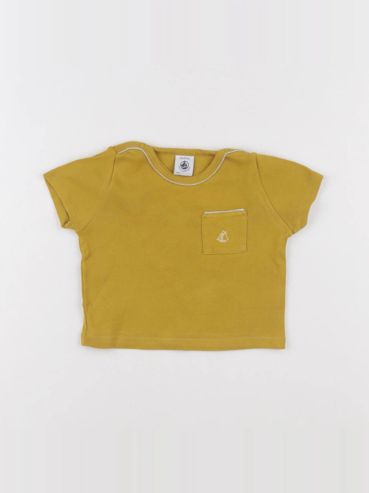 Petit Bateau - tee-shirt jaune - 6 mois
