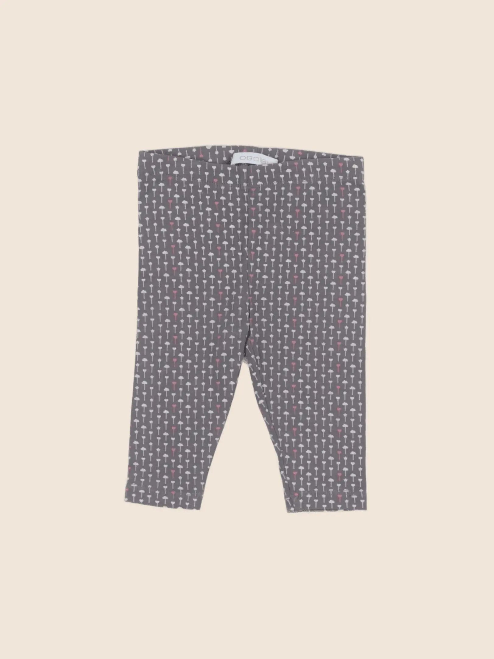 Obaïbi - legging rose, gris - 6 mois