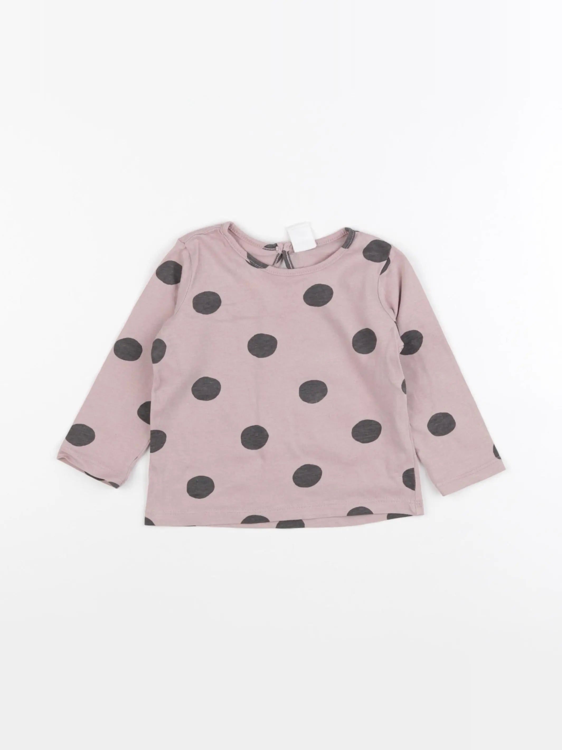 H&M - tee-shirt rose - 6/9 mois