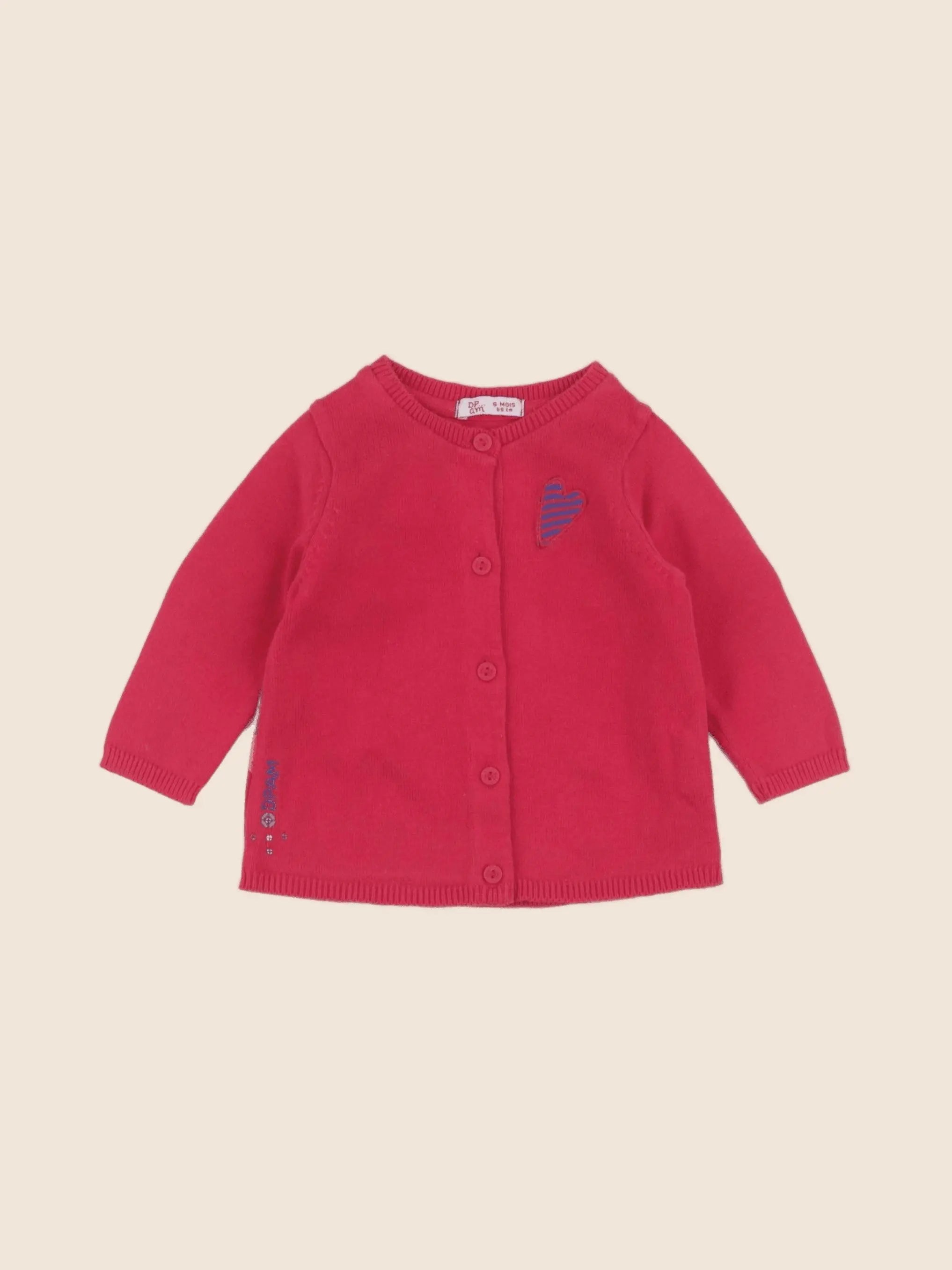 DPAM - gilet rouge - 6 mois