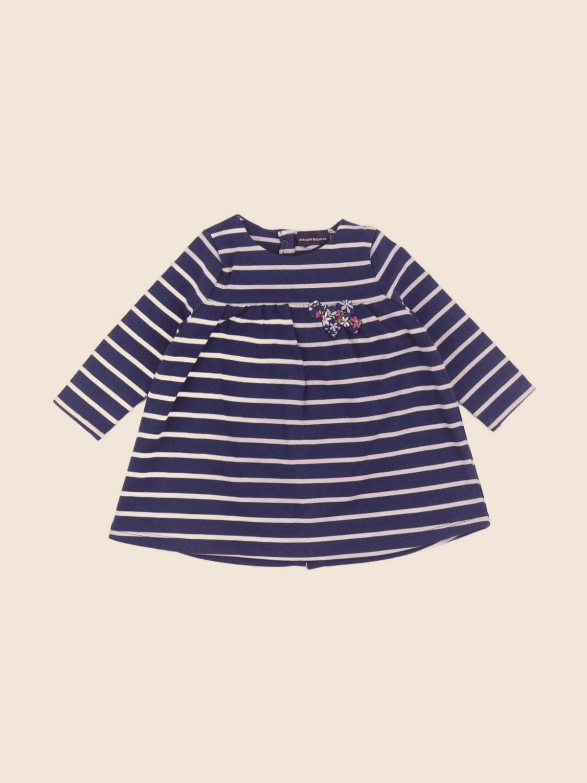 Sergent Major - robe bleu, rose - 6 mois