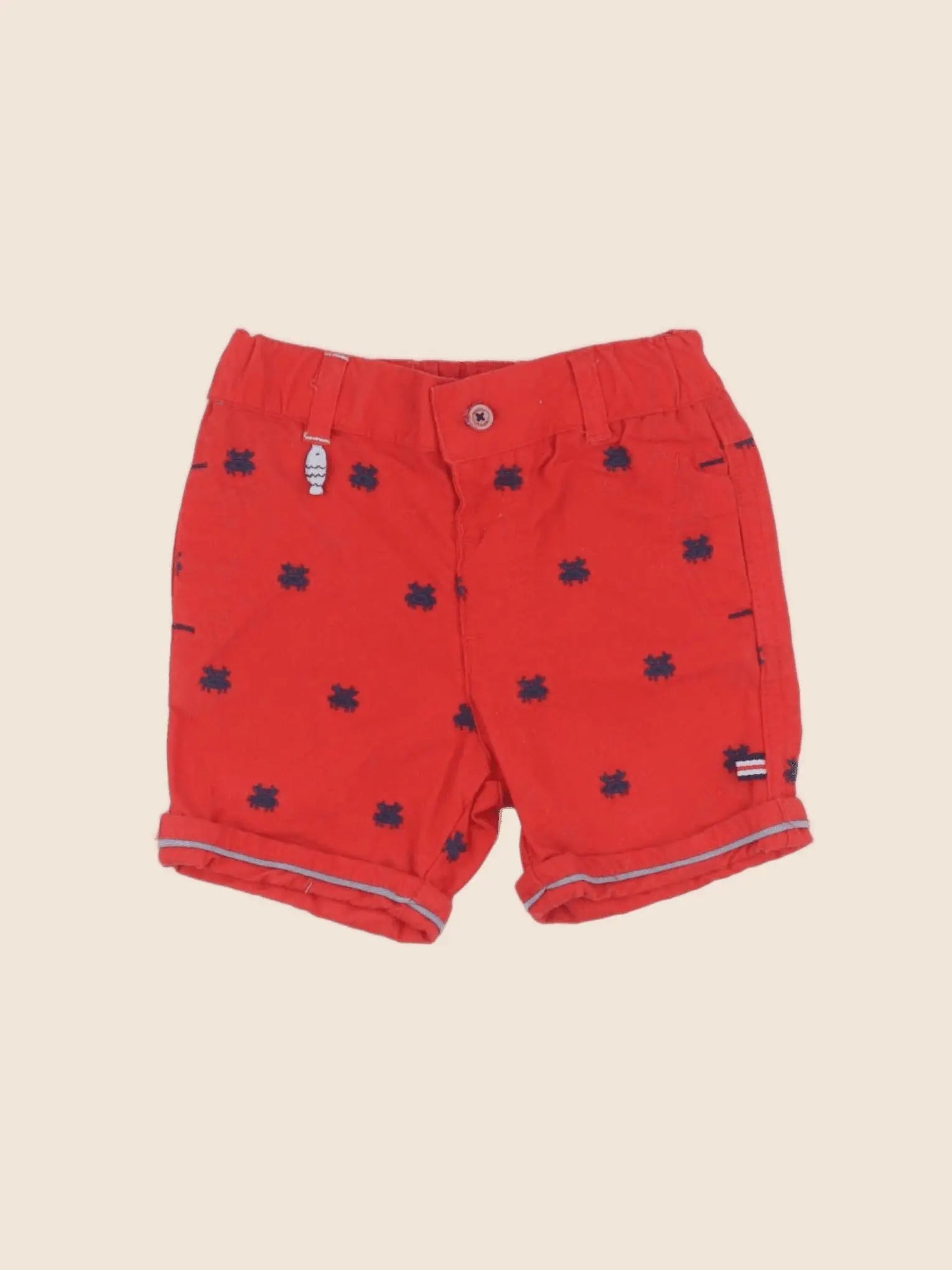 Sergent Major - short rouge - 6 mois