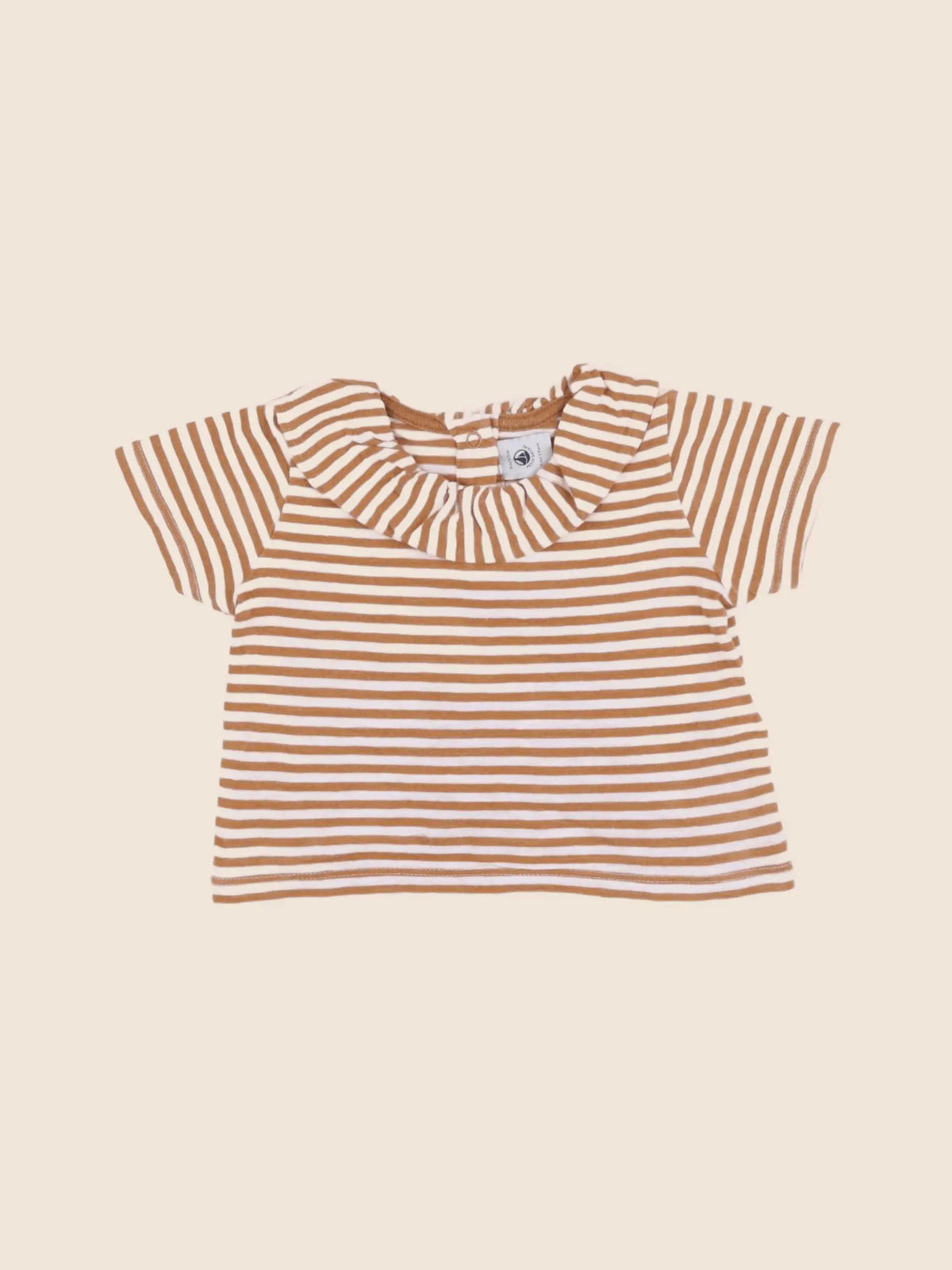 Petit Bateau - tee-shirt rose, marron - 6 mois