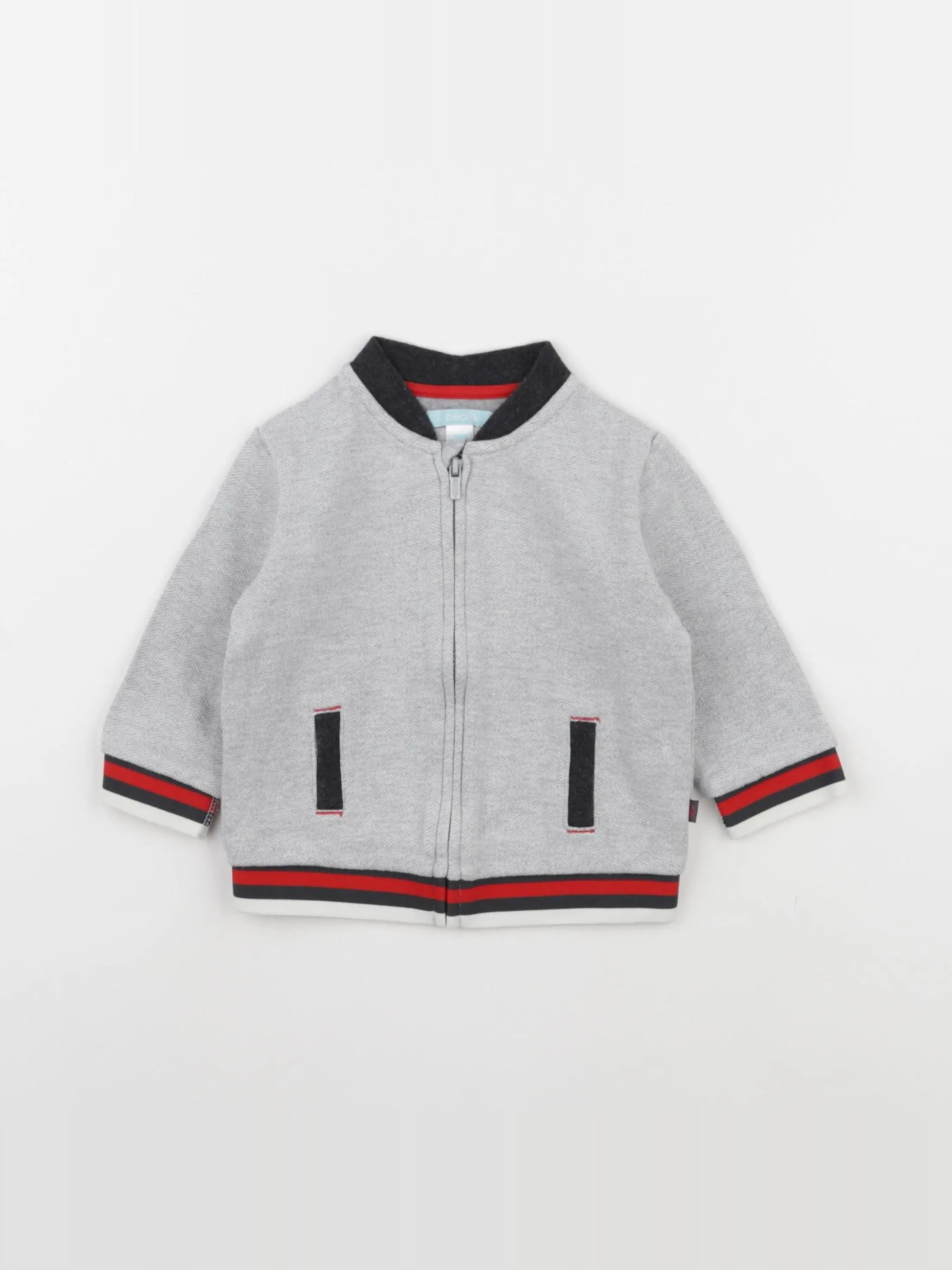 Obaïbi - sweat gris - 9 mois
