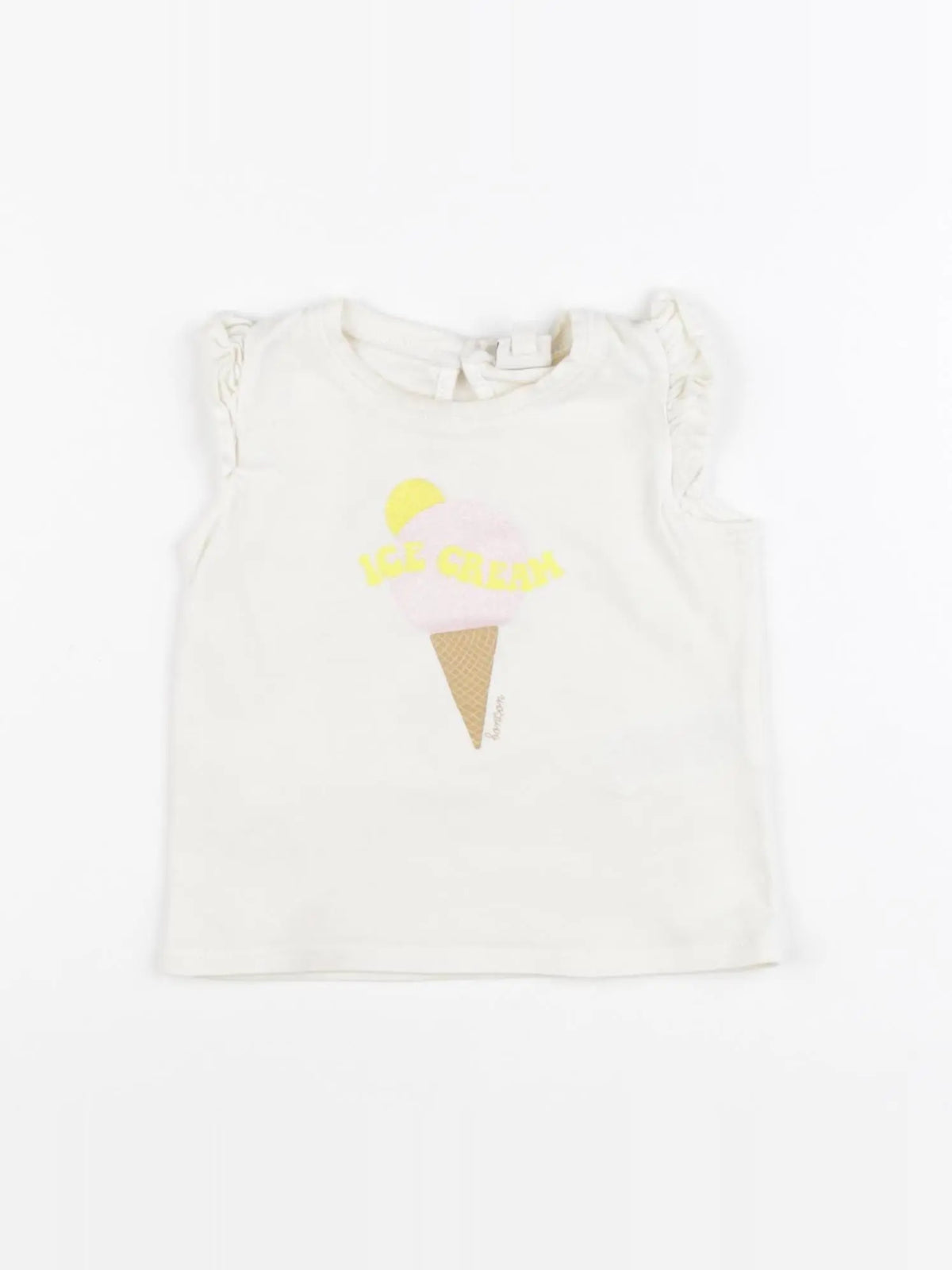 Bonton - tee-shirt beige - 12 mois