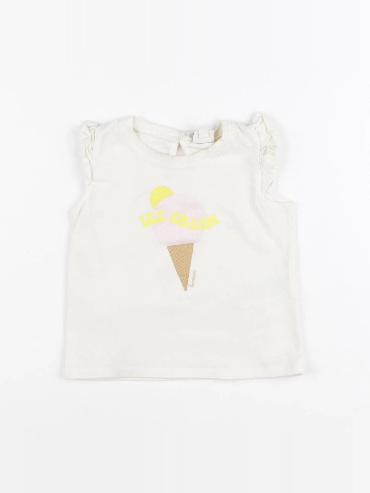 Bonton - tee-shirt beige - 12 mois