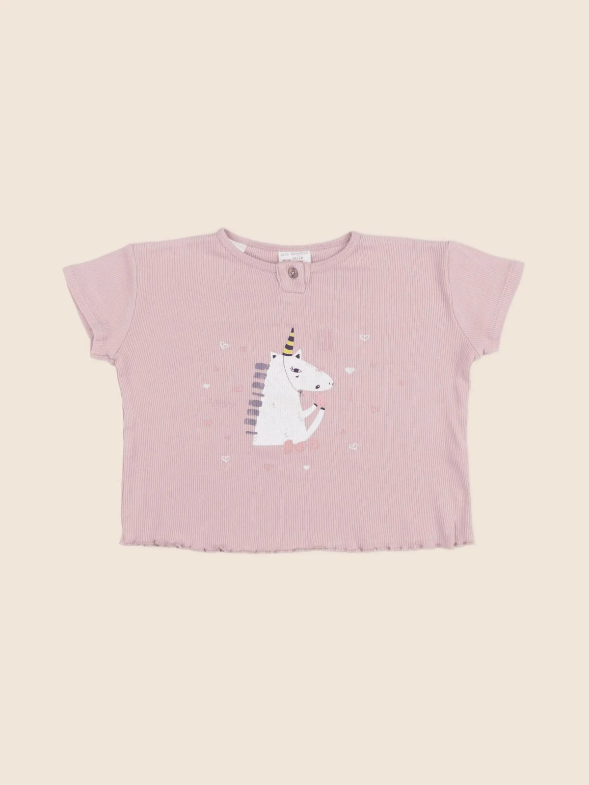 Zara - tee-shirt rose - 12/18 mois