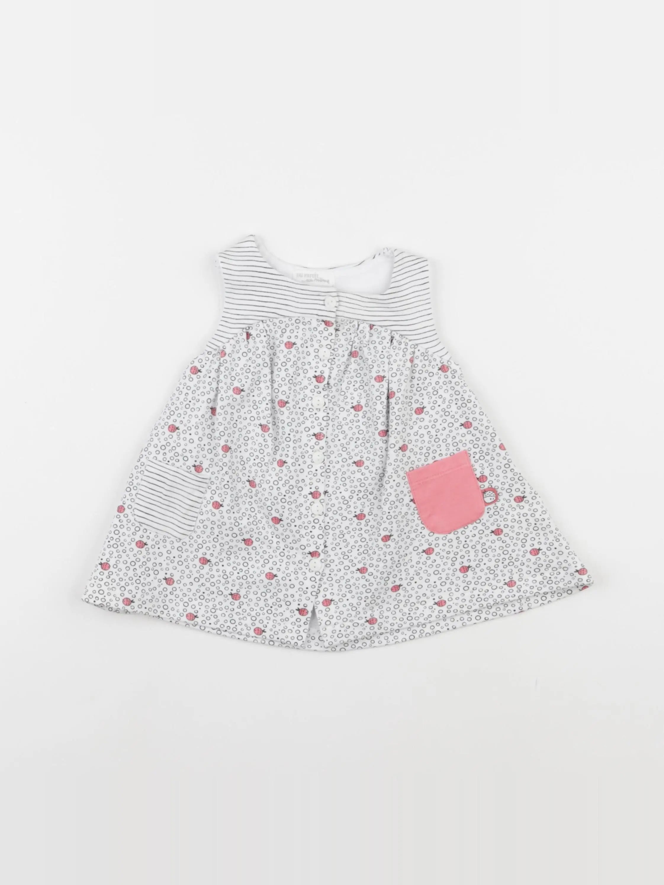 DPAM - robe blanc, noir - 3 mois