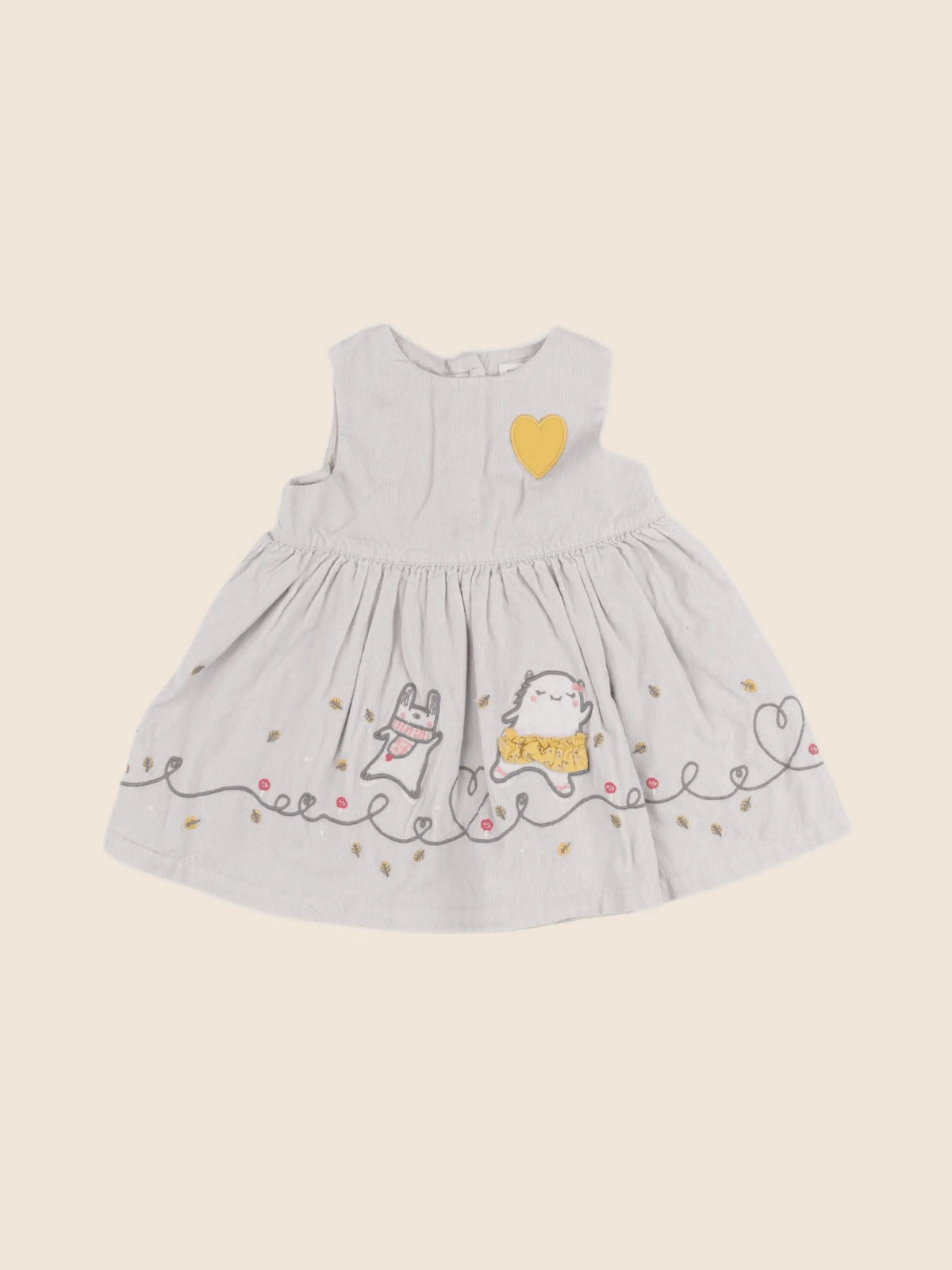 DPAM - robe gris, jaune - 9 mois