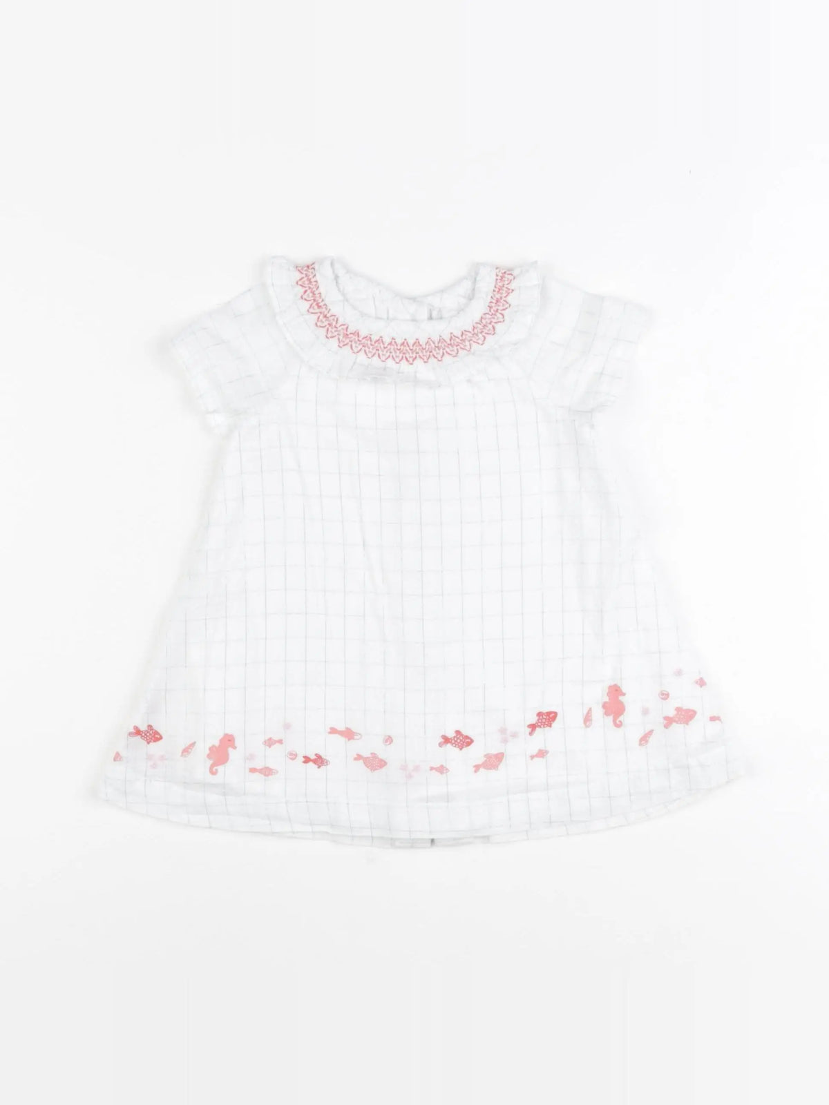 Sergent Major - robe blanc, bleu - 6 mois