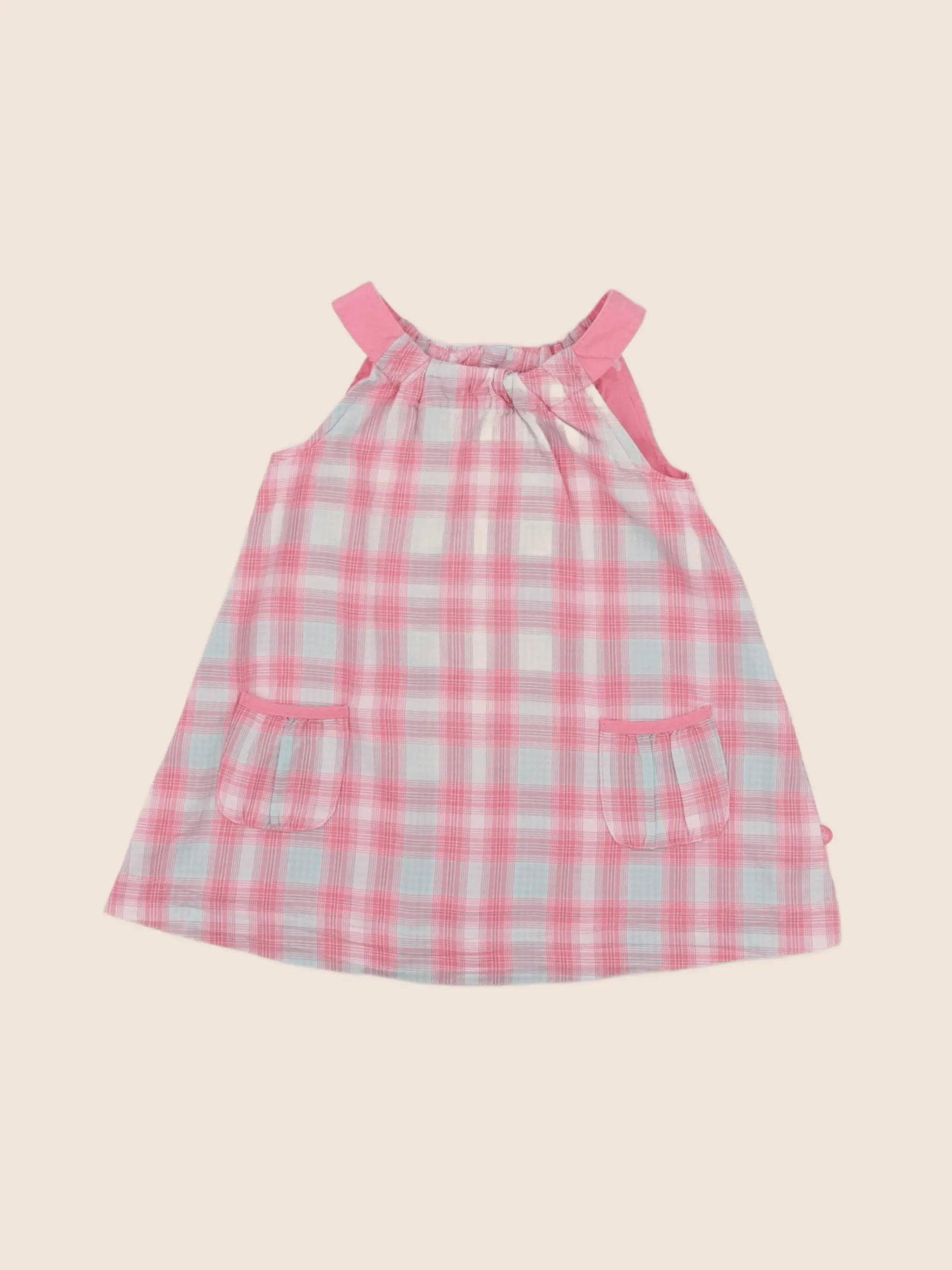 Obaïbi - robe rose, bleu - 6 mois