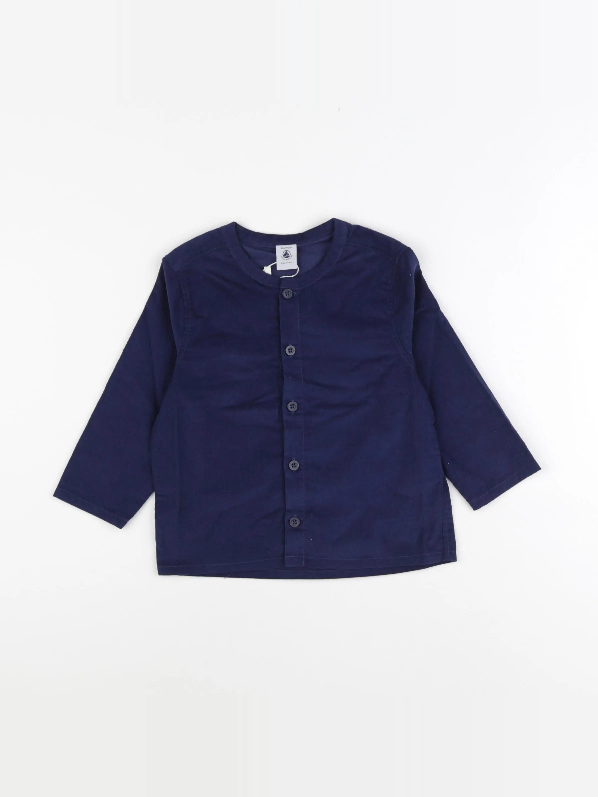 Petit Bateau - chemise bleu - 36 mois