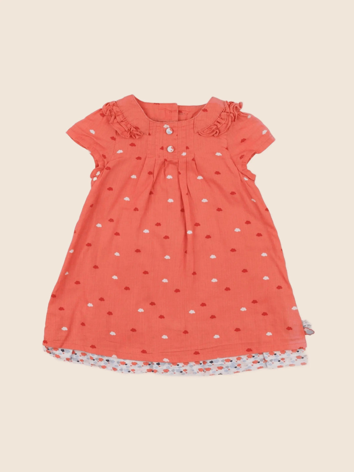 Sergent Major - robe orange - 12 mois