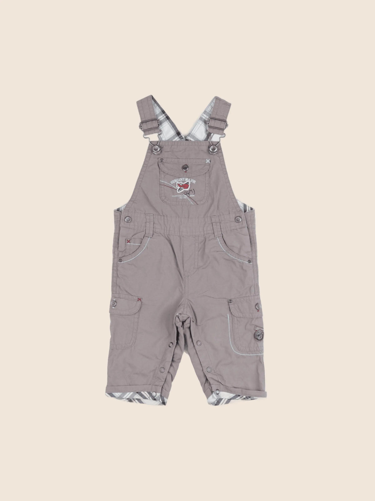 Sergent Major - salopette gris - 6 mois