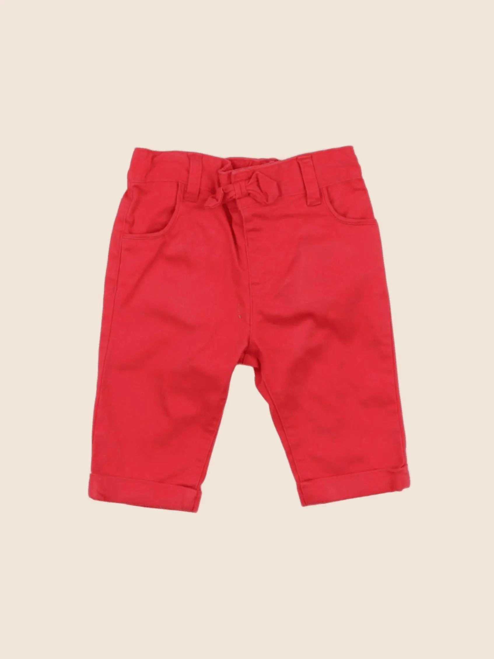 DPAM - pantalon rouge - 3 mois