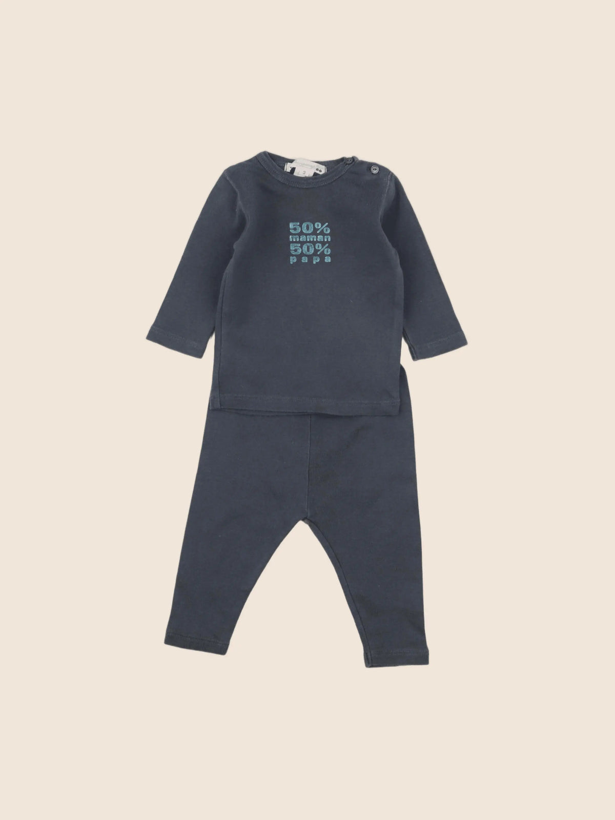 Bonpoint - ensemble gris - 3 mois