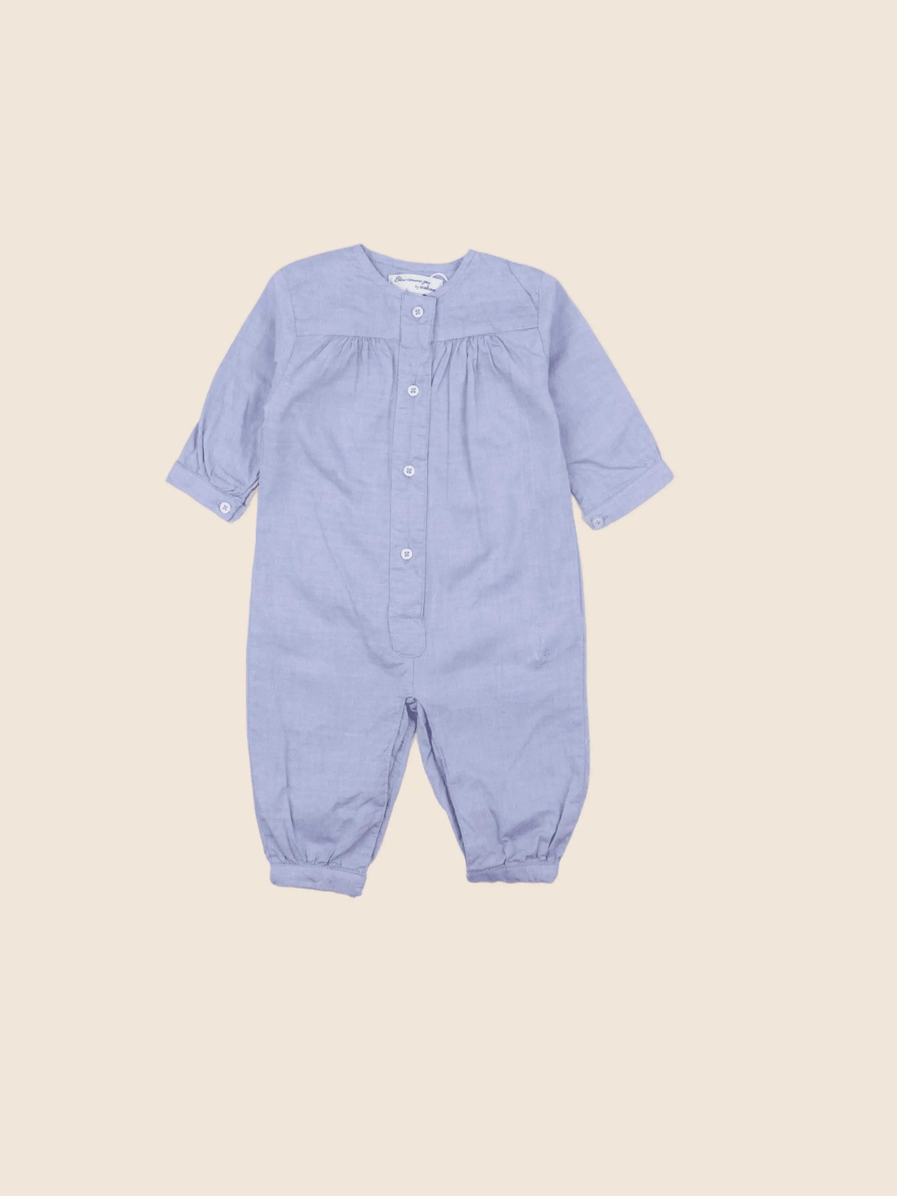 Bleu Comme Gris - combinaison bleu - 6 mois